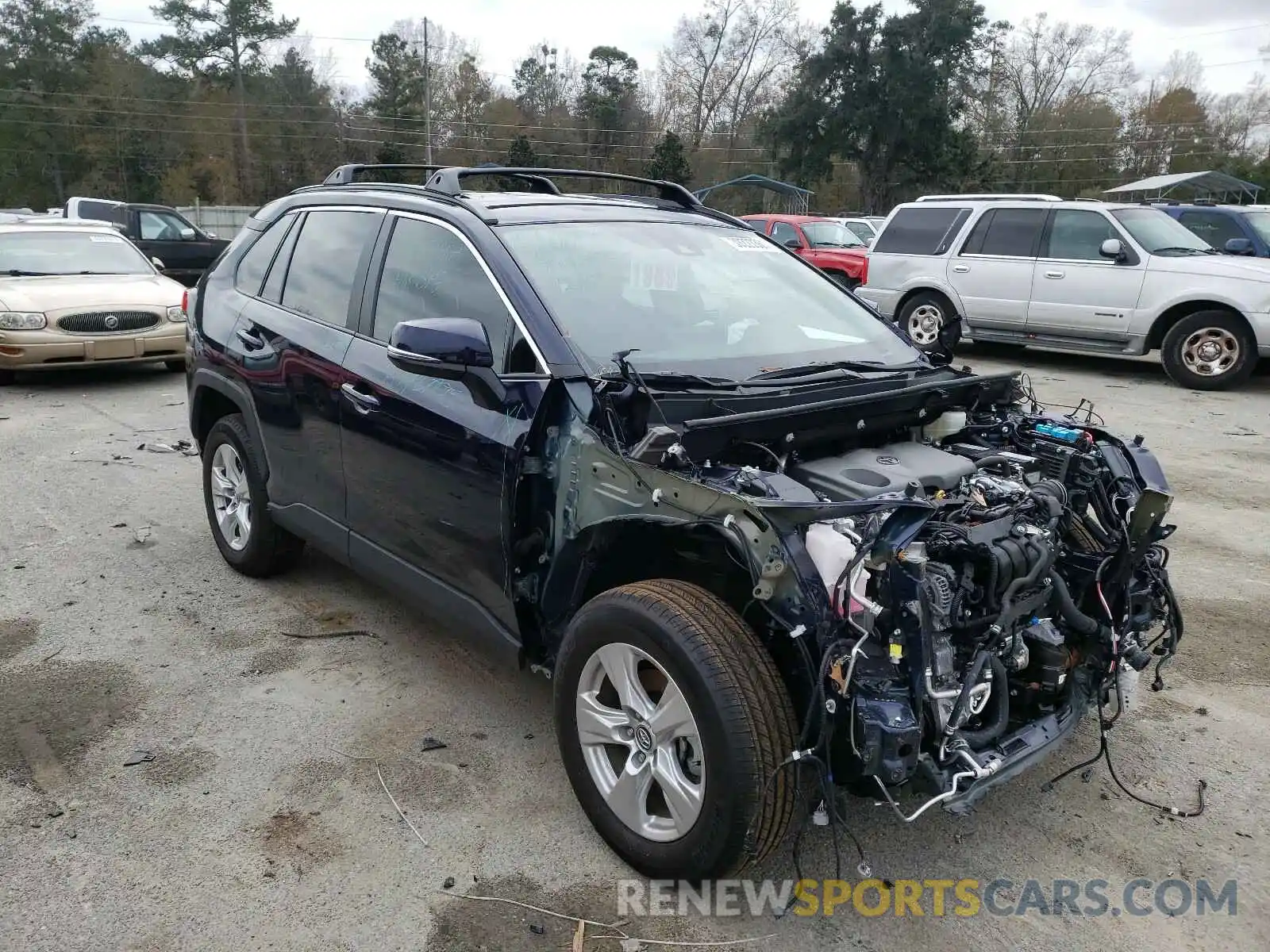 1 Photograph of a damaged car 2T3W1RFV3LC077459 TOYOTA RAV4 2020