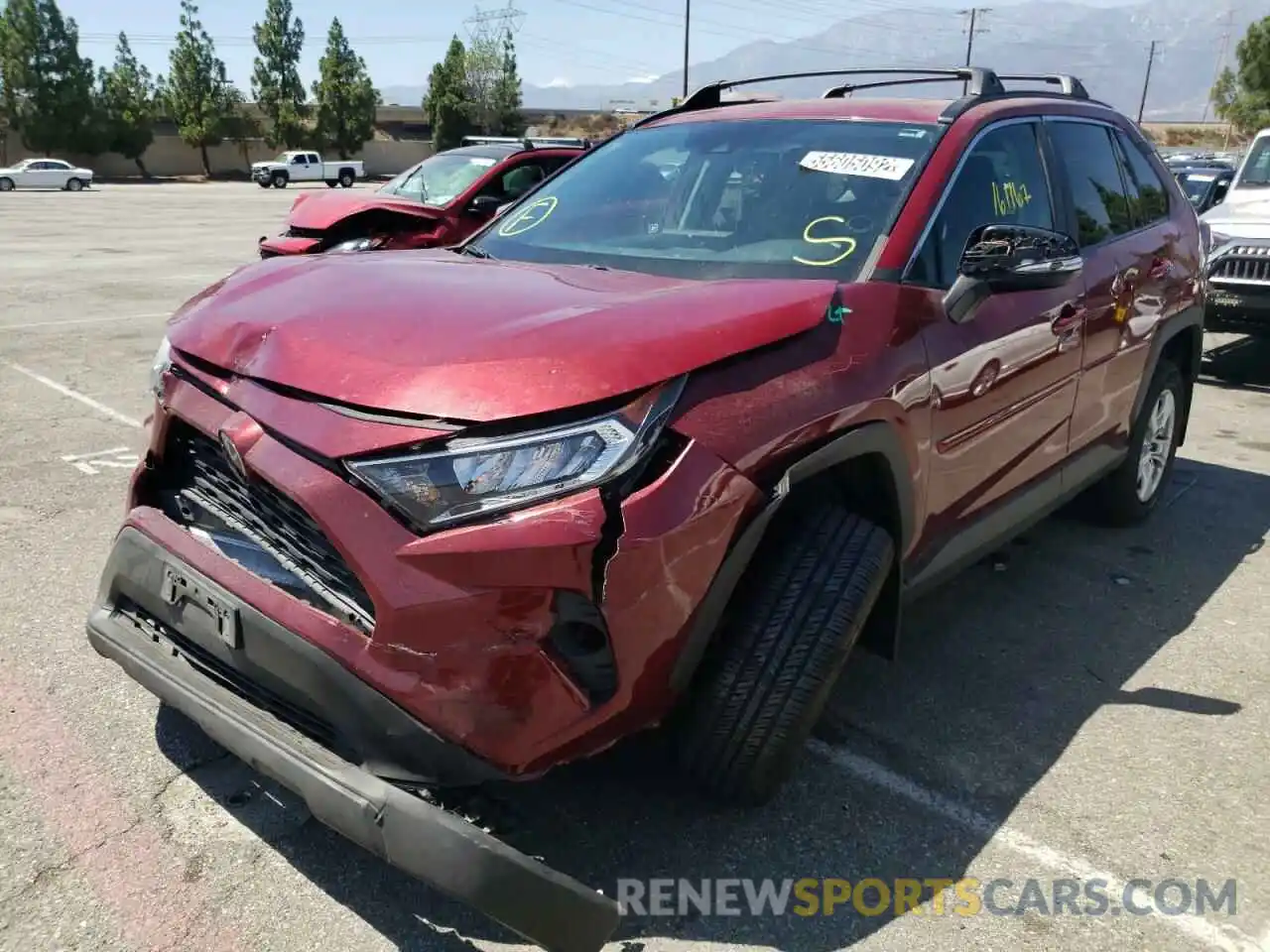 2 Photograph of a damaged car 2T3W1RFV3LW069599 TOYOTA RAV4 2020