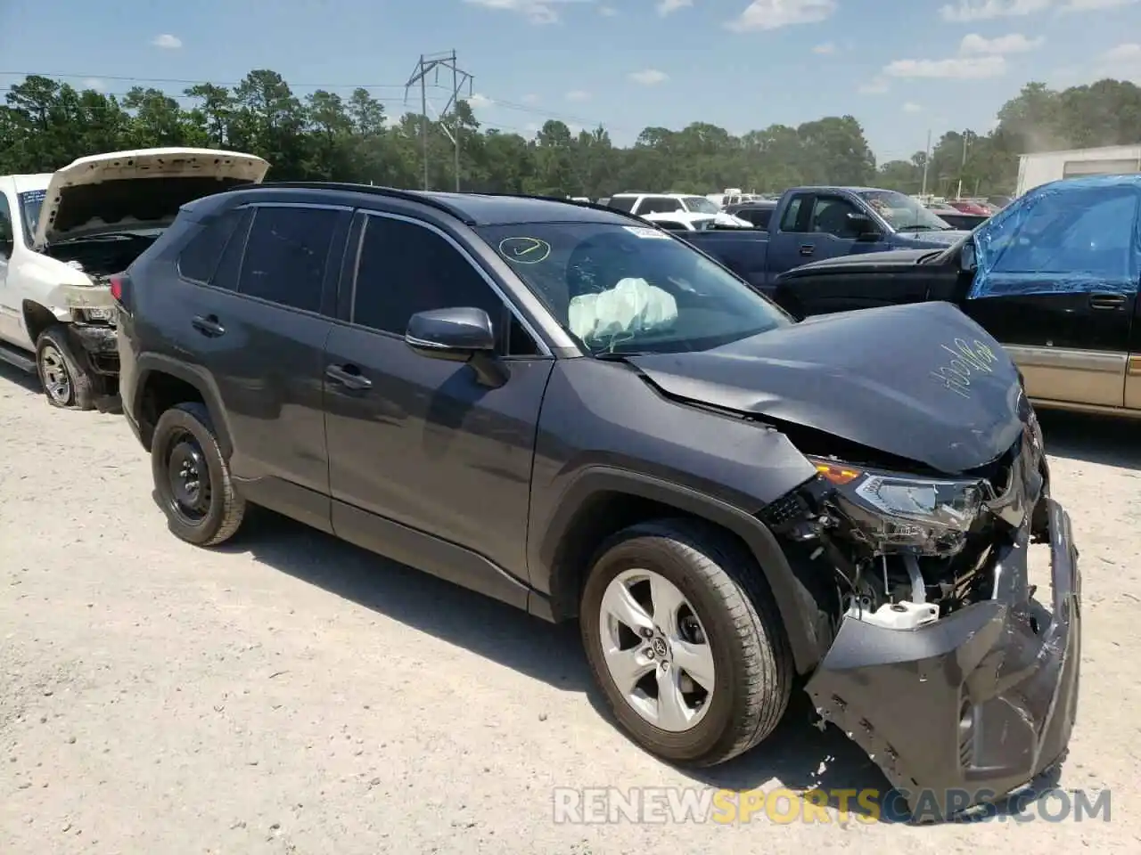 1 Photograph of a damaged car 2T3W1RFV4LC037102 TOYOTA RAV4 2020