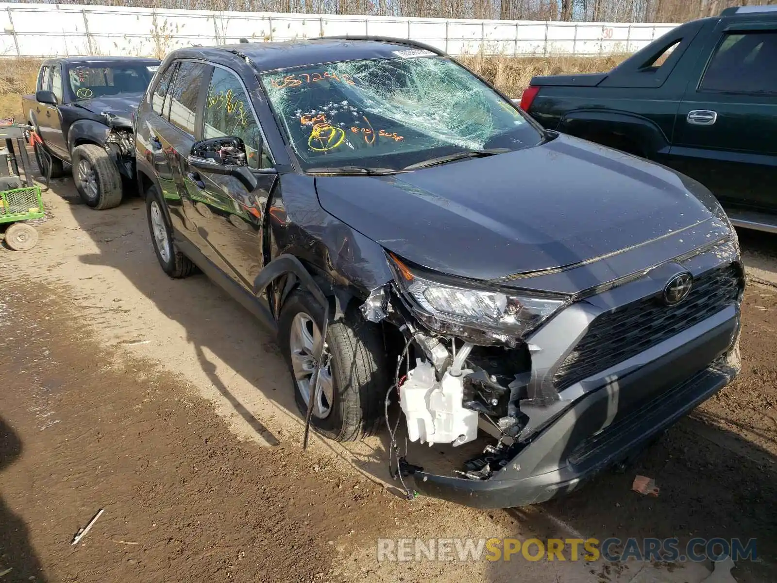 1 Photograph of a damaged car 2T3W1RFV4LC058788 TOYOTA RAV4 2020