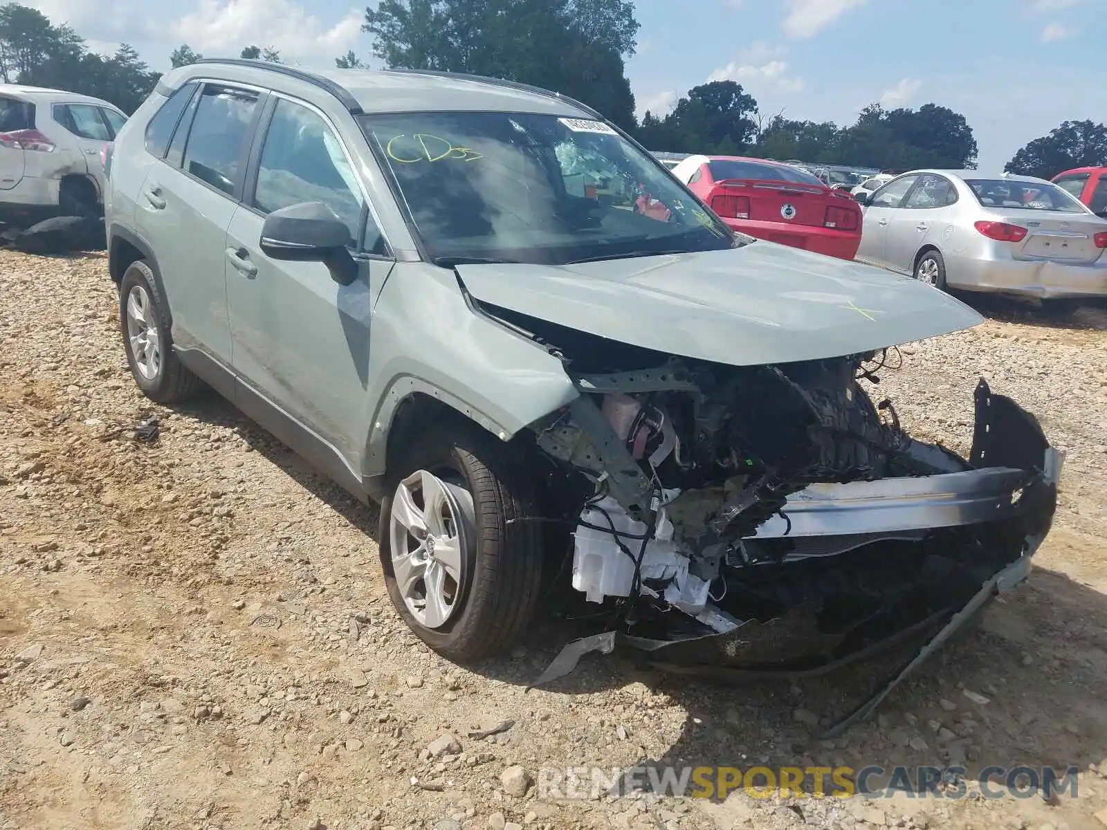 1 Photograph of a damaged car 2T3W1RFV4LC059956 TOYOTA RAV4 2020