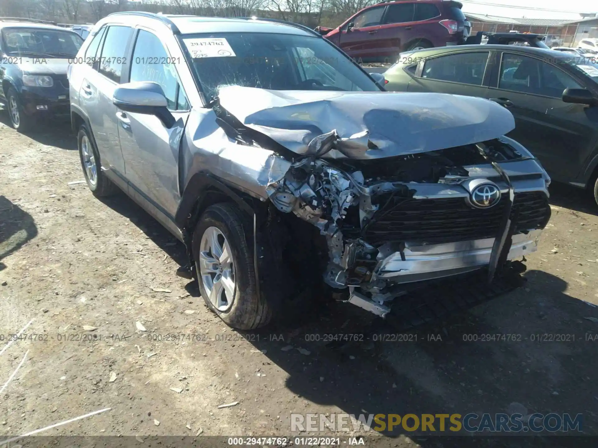 1 Photograph of a damaged car 2T3W1RFV4LC077678 TOYOTA RAV4 2020