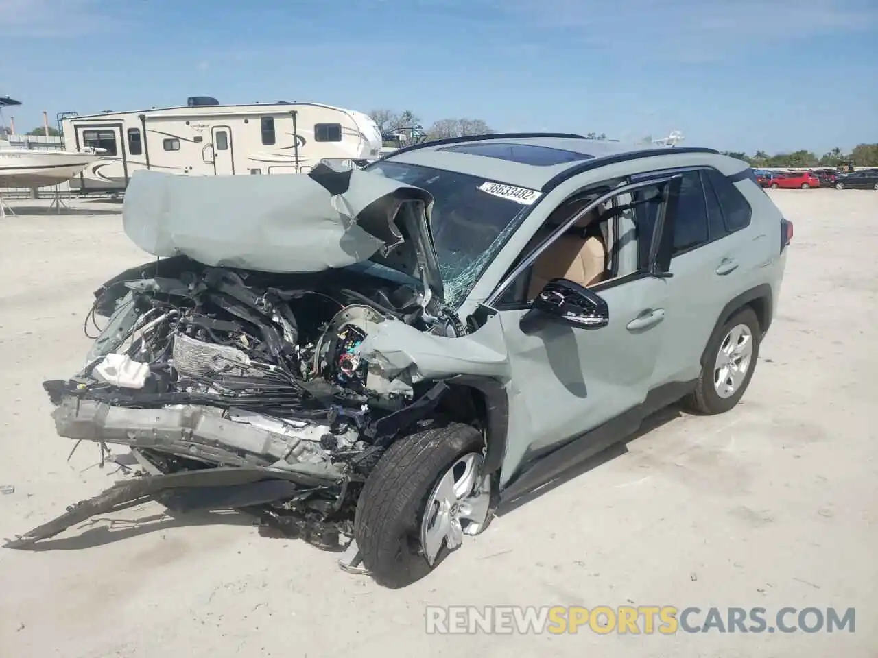 2 Photograph of a damaged car 2T3W1RFV4LC082007 TOYOTA RAV4 2020