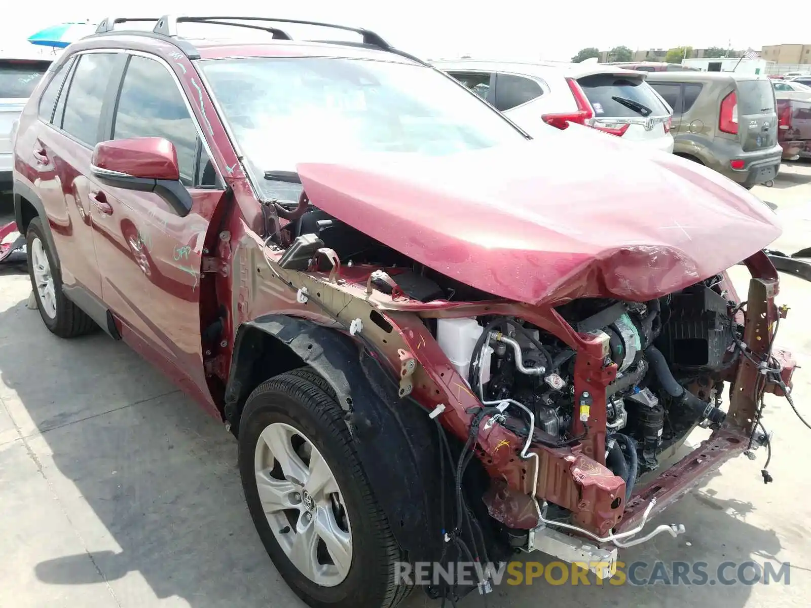 1 Photograph of a damaged car 2T3W1RFV6LC043743 TOYOTA RAV4 2020