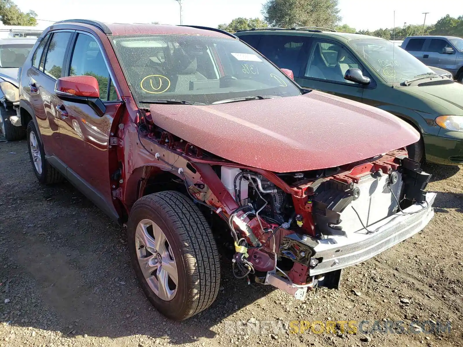 1 Photograph of a damaged car 2T3W1RFV6LW100473 TOYOTA RAV4 2020