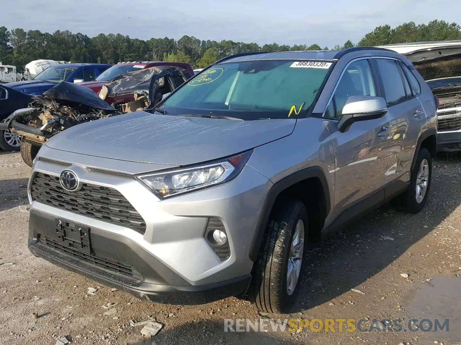 2 Photograph of a damaged car 2T3W1RFV7LC046909 TOYOTA RAV4 2020