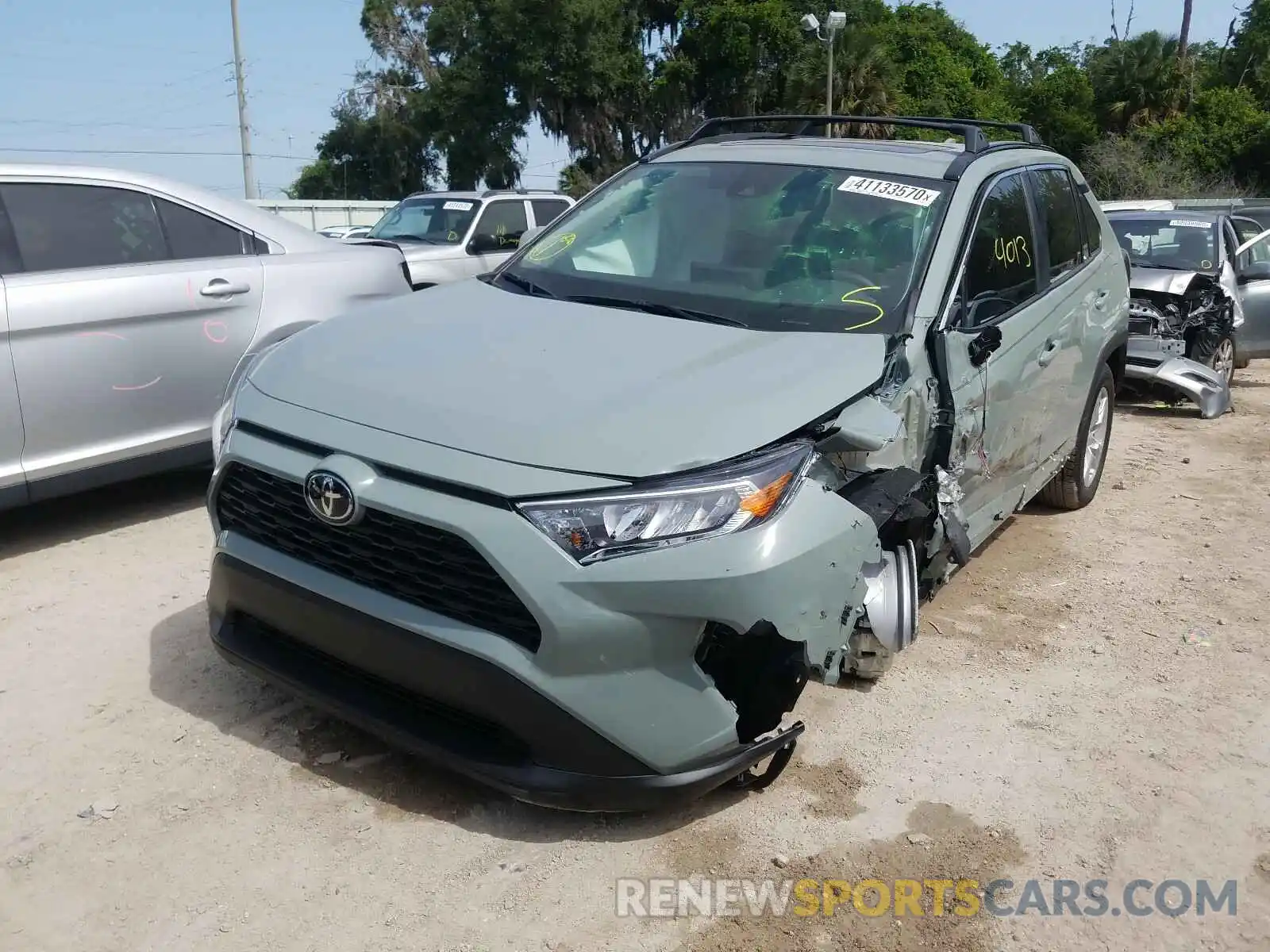 2 Photograph of a damaged car 2T3W1RFV7LC052953 TOYOTA RAV4 2020