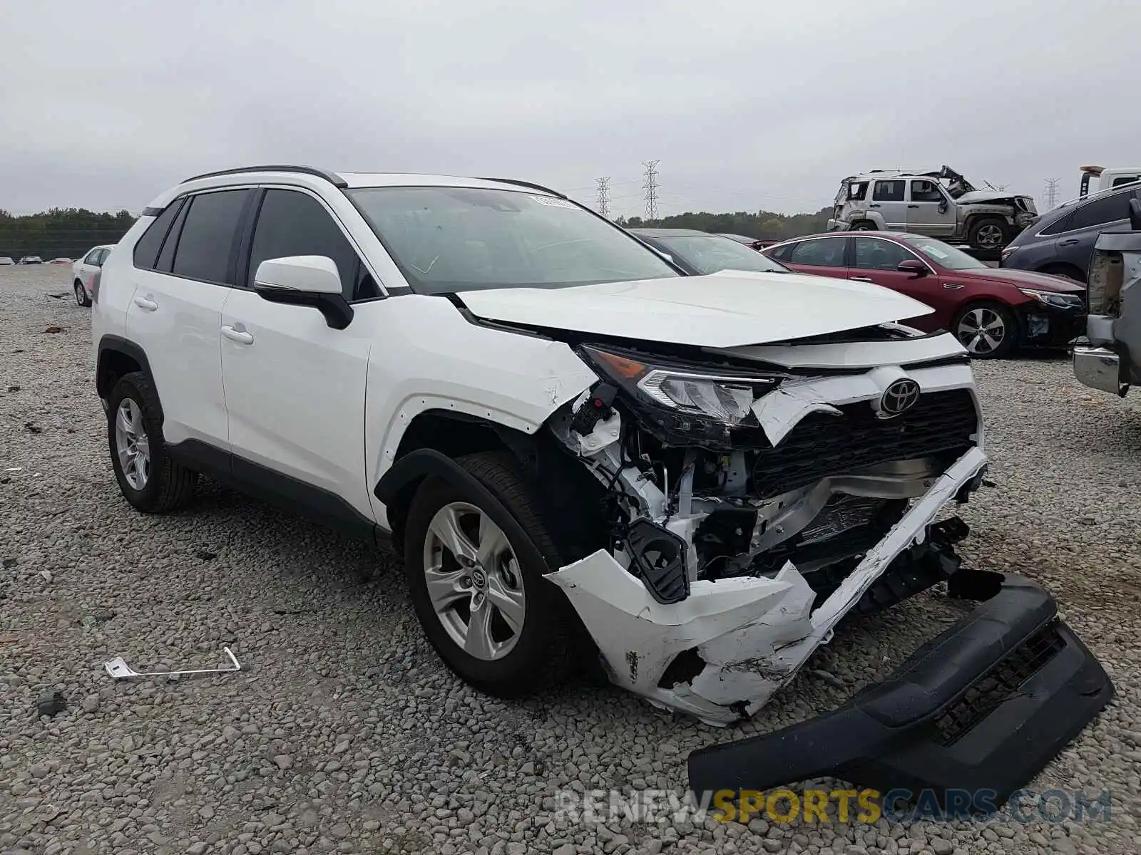 1 Photograph of a damaged car 2T3W1RFV7LC065458 TOYOTA RAV4 2020