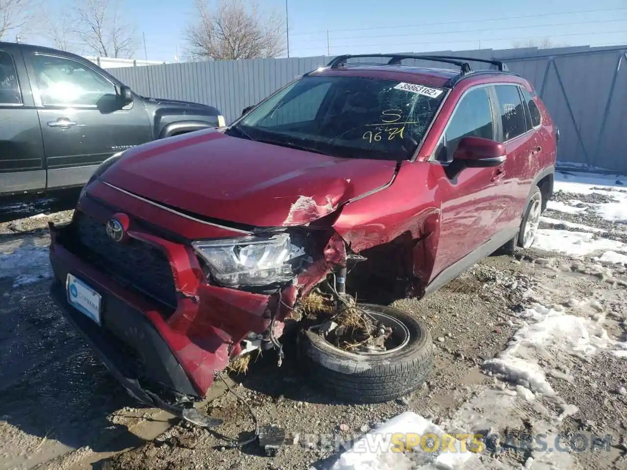 2 Photograph of a damaged car 2T3W1RFV8LW089671 TOYOTA RAV4 2020