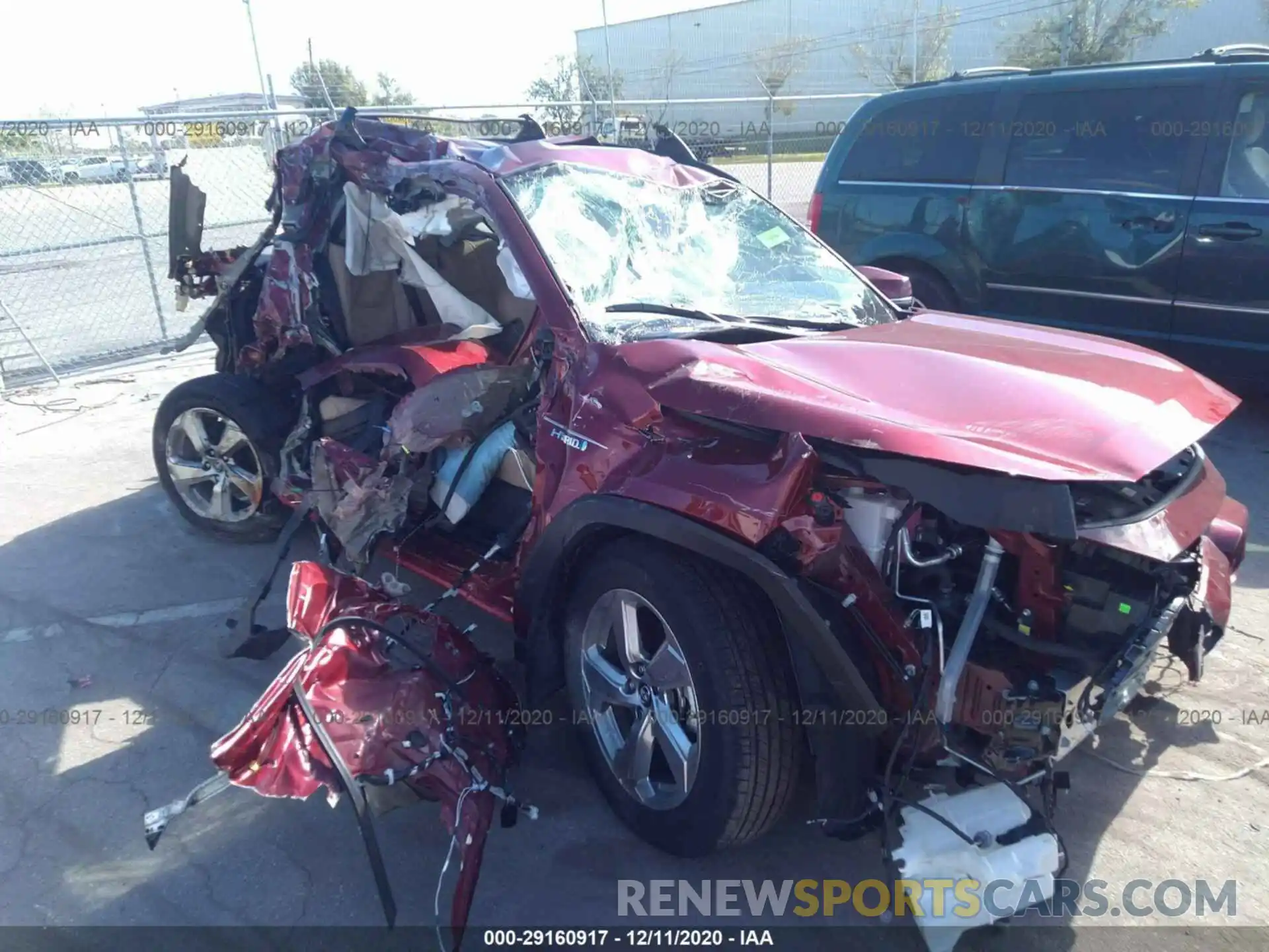 1 Photograph of a damaged car 4T3DWRFV7LU009074 TOYOTA RAV4 2020