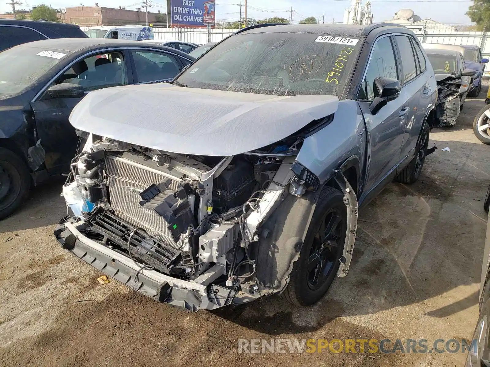 2 Photograph of a damaged car 4T3E6RFV7LU005563 TOYOTA RAV4 2020