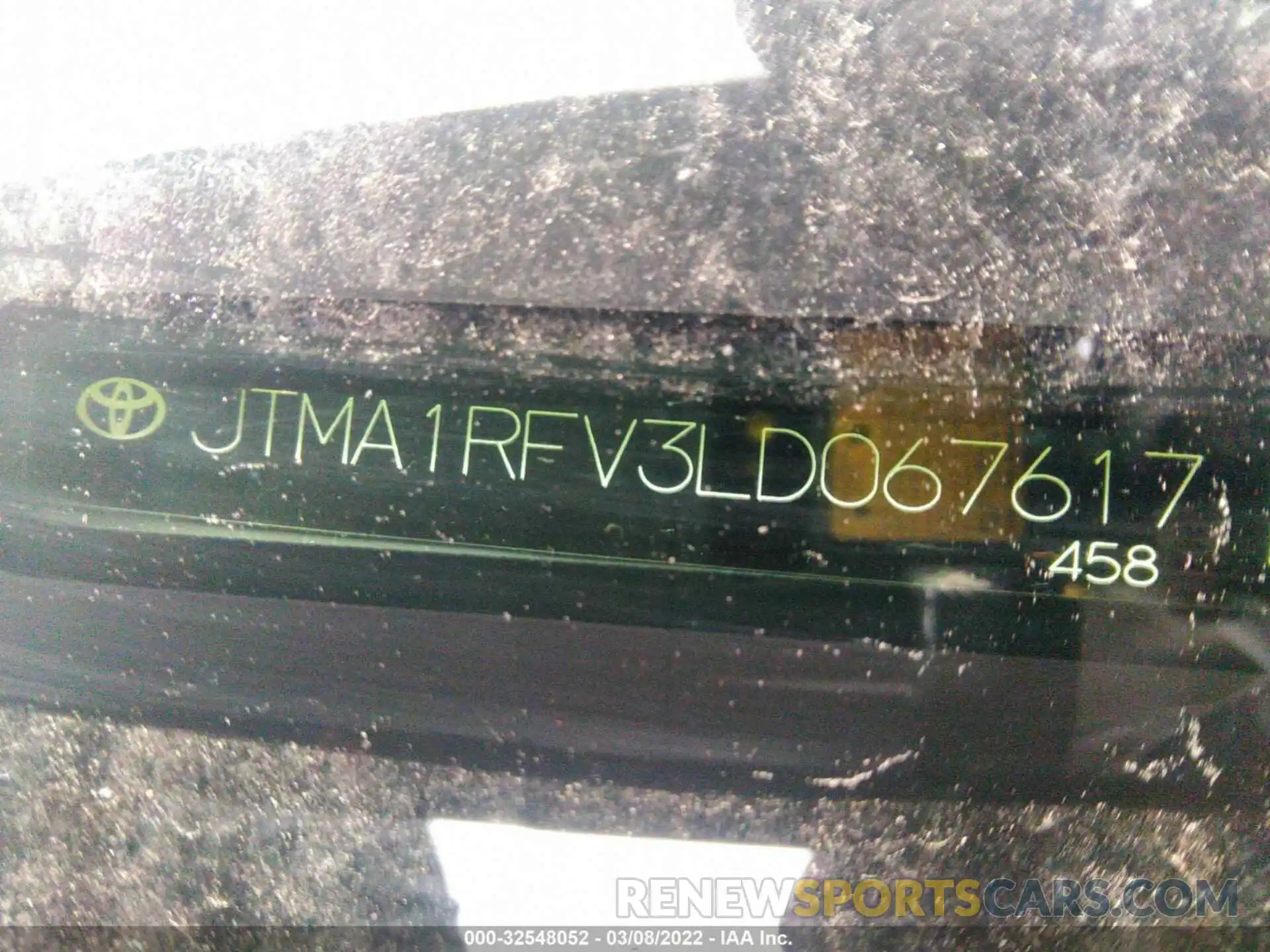 9 Photograph of a damaged car JTMA1RFV3LD067617 TOYOTA RAV4 2020