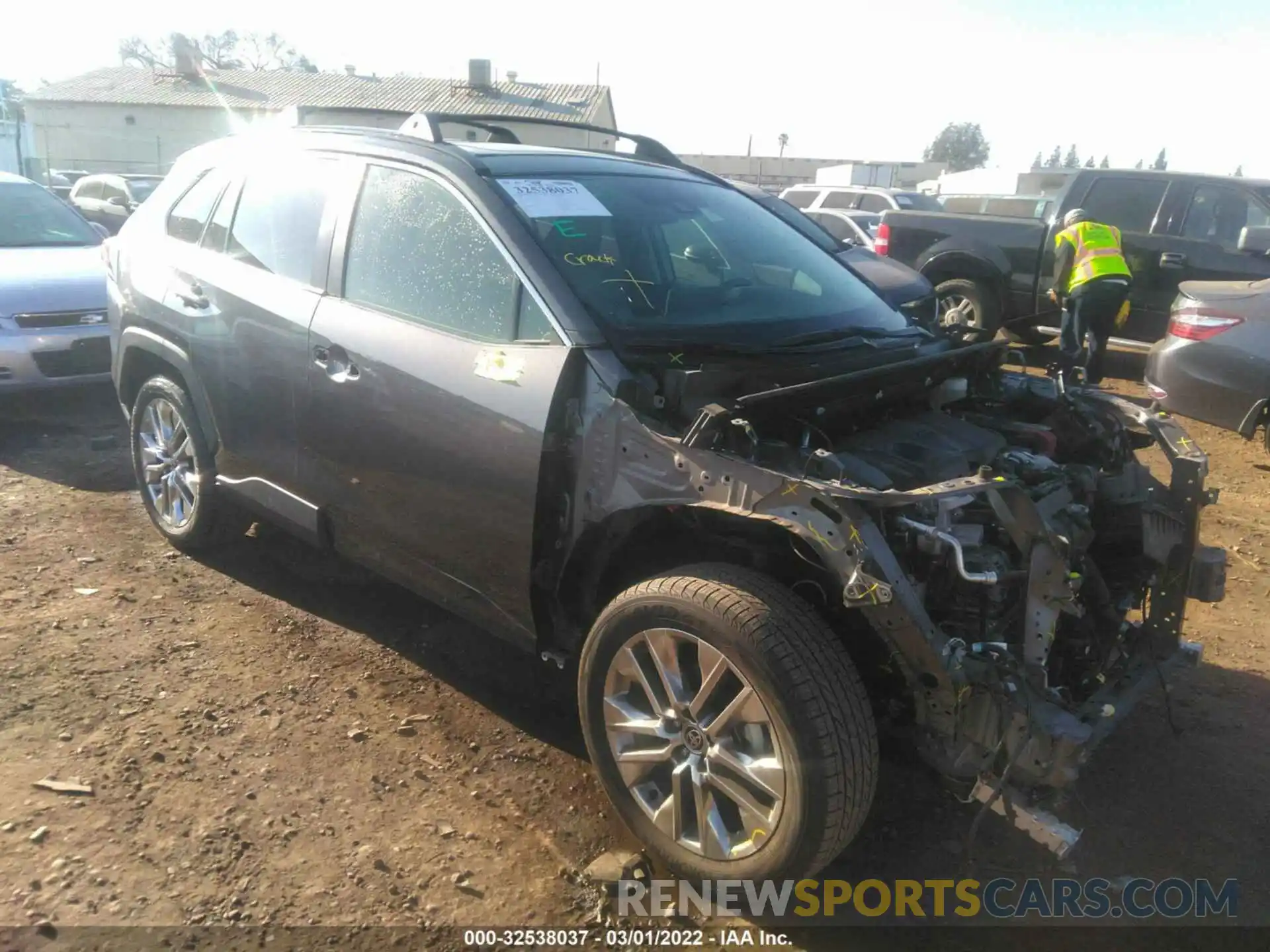 1 Photograph of a damaged car JTMA1RFV4LJ027841 TOYOTA RAV4 2020