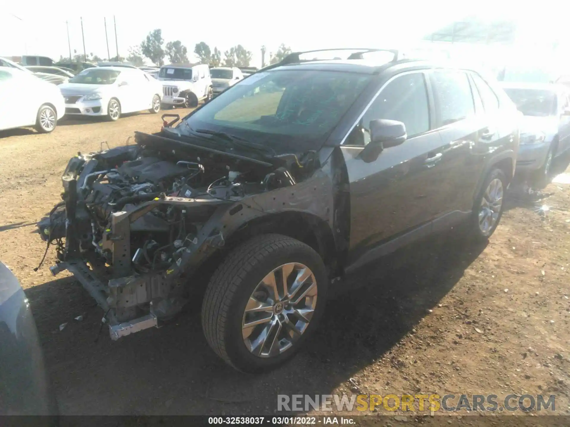 2 Photograph of a damaged car JTMA1RFV4LJ027841 TOYOTA RAV4 2020