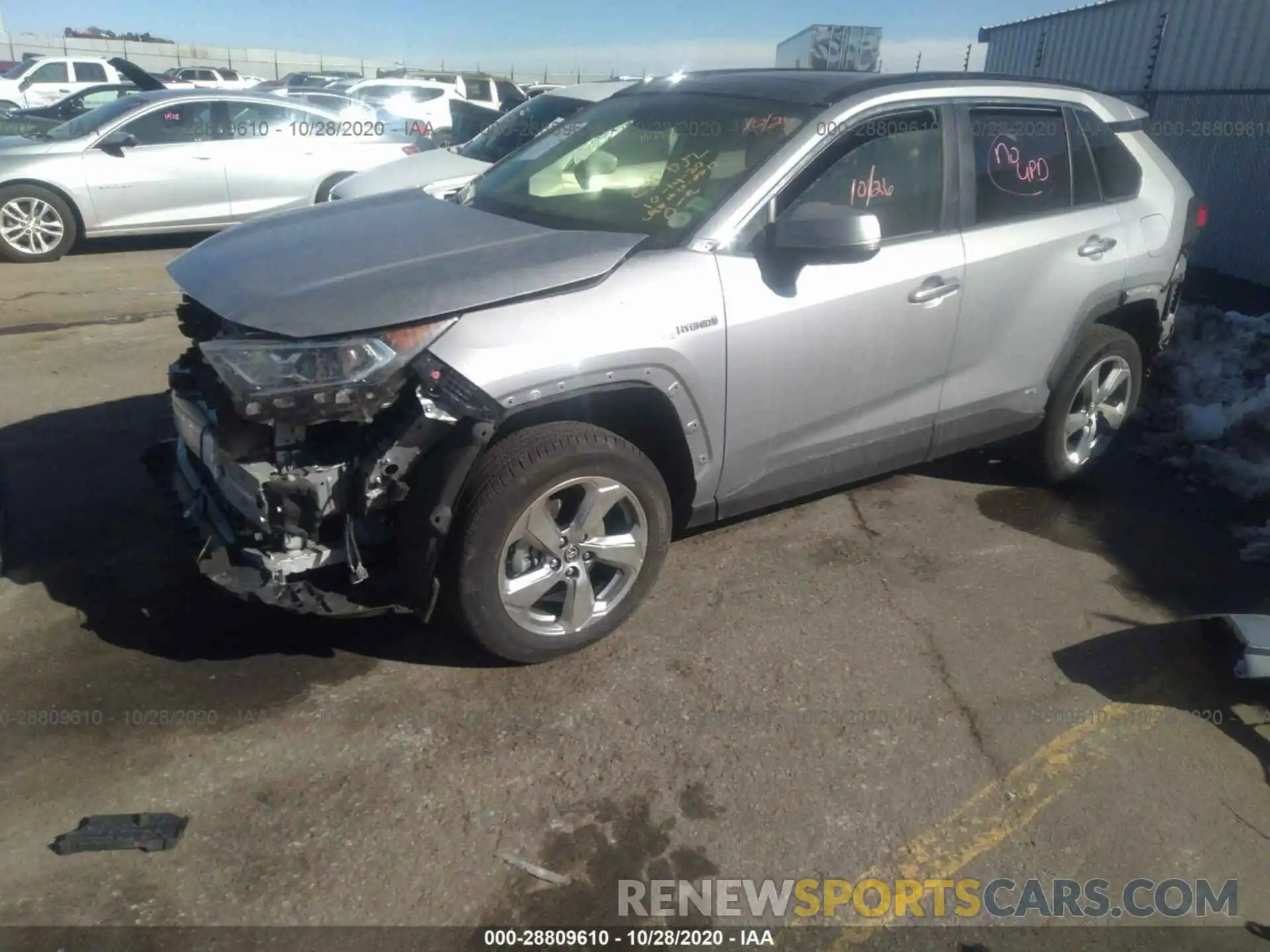 2 Photograph of a damaged car JTMD6RFVXLJ002361 TOYOTA RAV4 2020