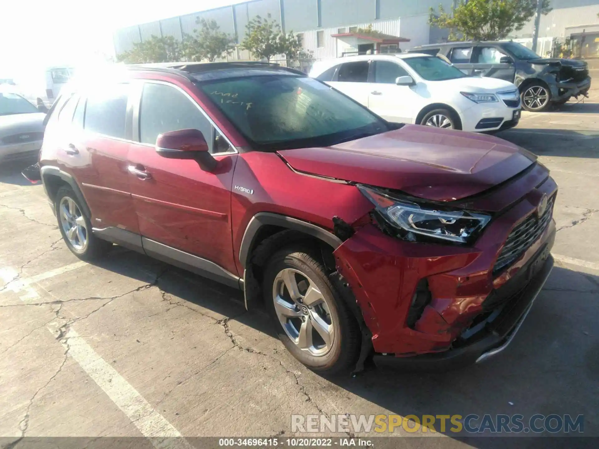 1 Photograph of a damaged car JTMDWRFV9LD534313 TOYOTA RAV4 2020