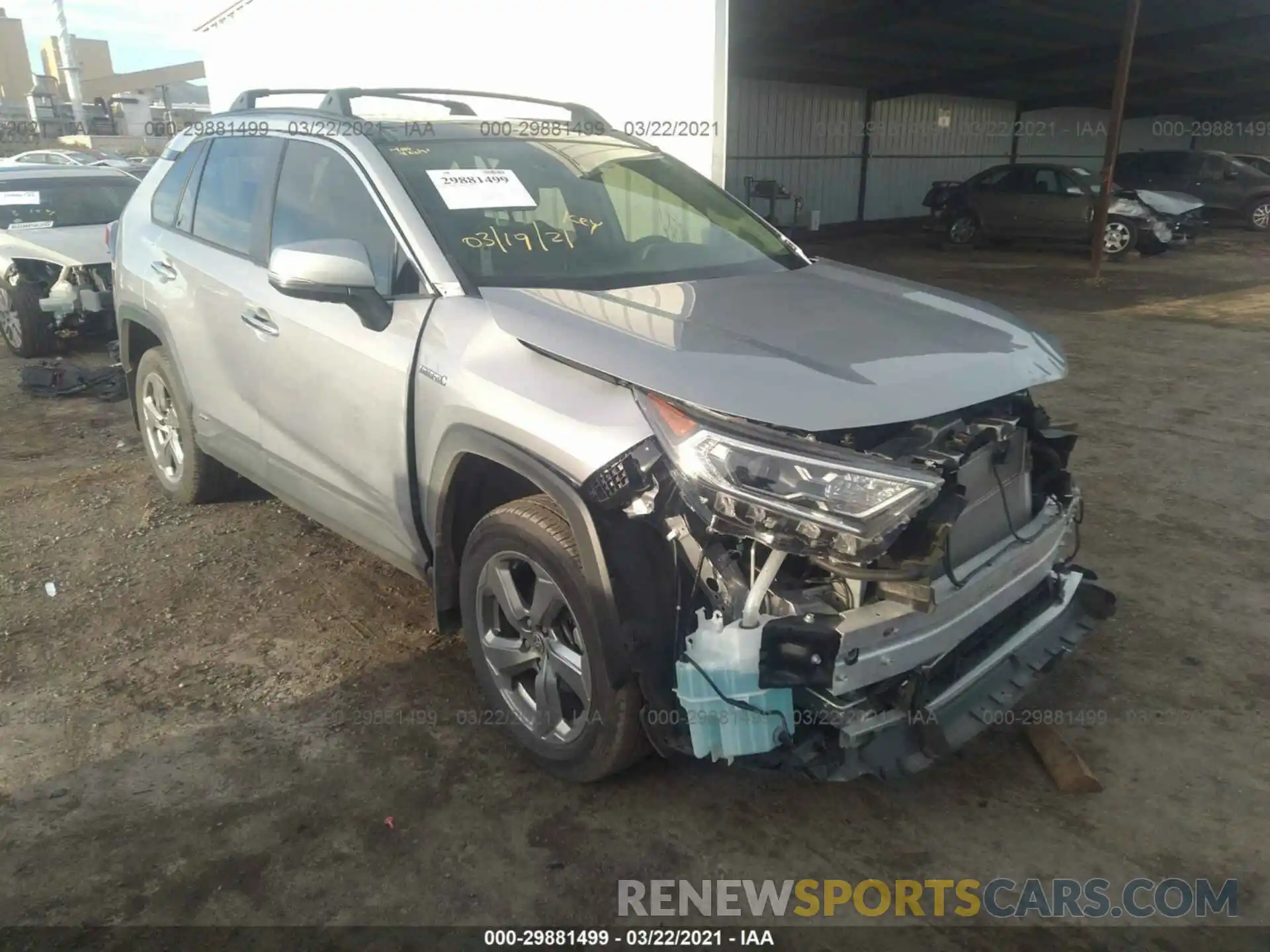 1 Photograph of a damaged car JTMDWRFVXLD542081 TOYOTA RAV4 2020