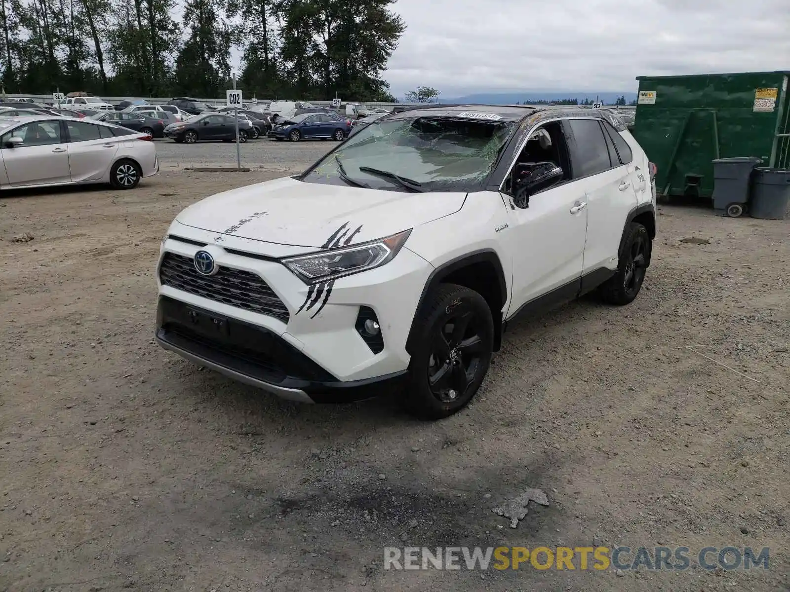 2 Photograph of a damaged car JTMEWRFV2LJ041207 TOYOTA RAV4 2020