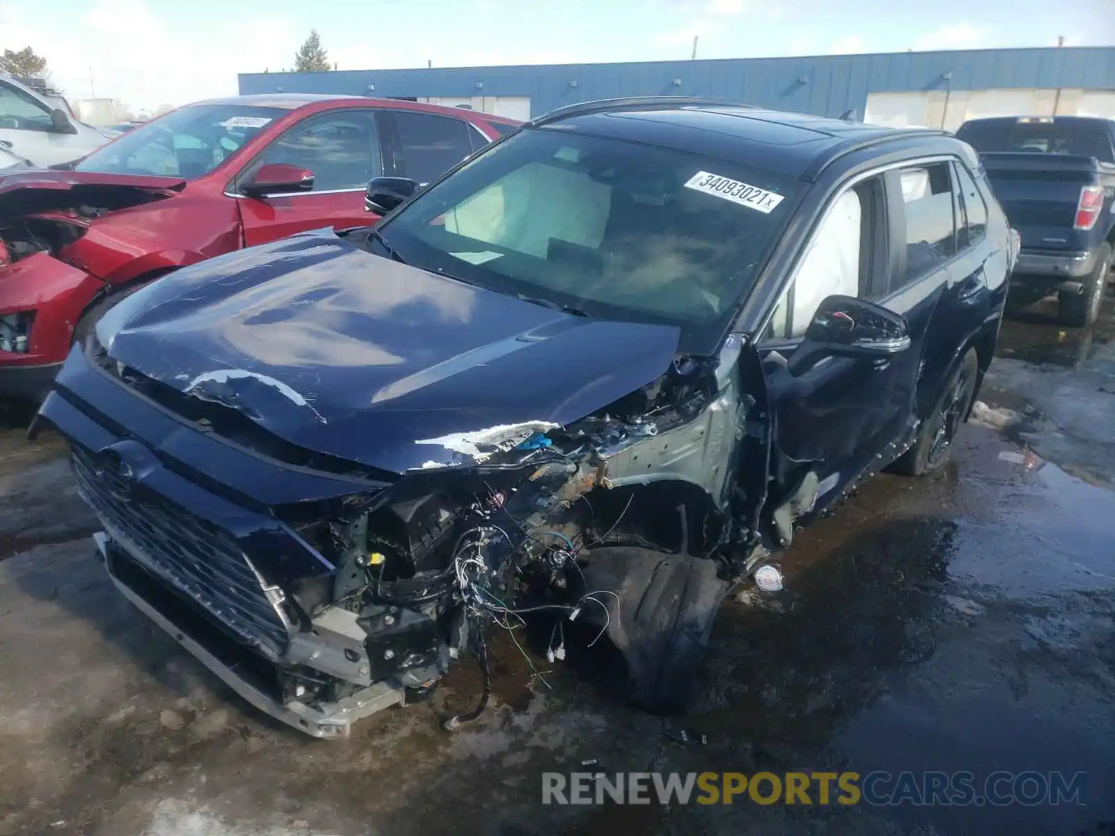 2 Photograph of a damaged car JTMEWRFV2LJ043295 TOYOTA RAV4 2020