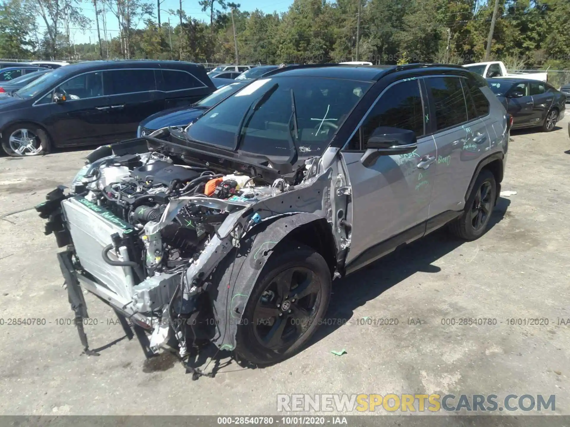 2 Photograph of a damaged car JTMEWRFV2LJ046889 TOYOTA RAV4 2020