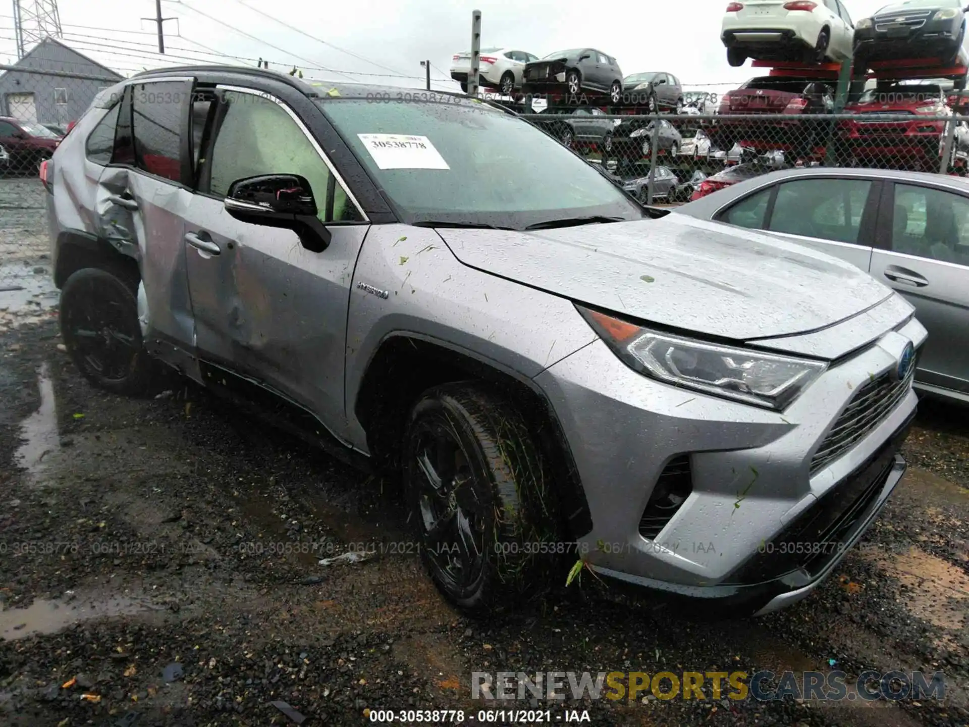 1 Photograph of a damaged car JTMEWRFV4LJ043024 TOYOTA RAV4 2020