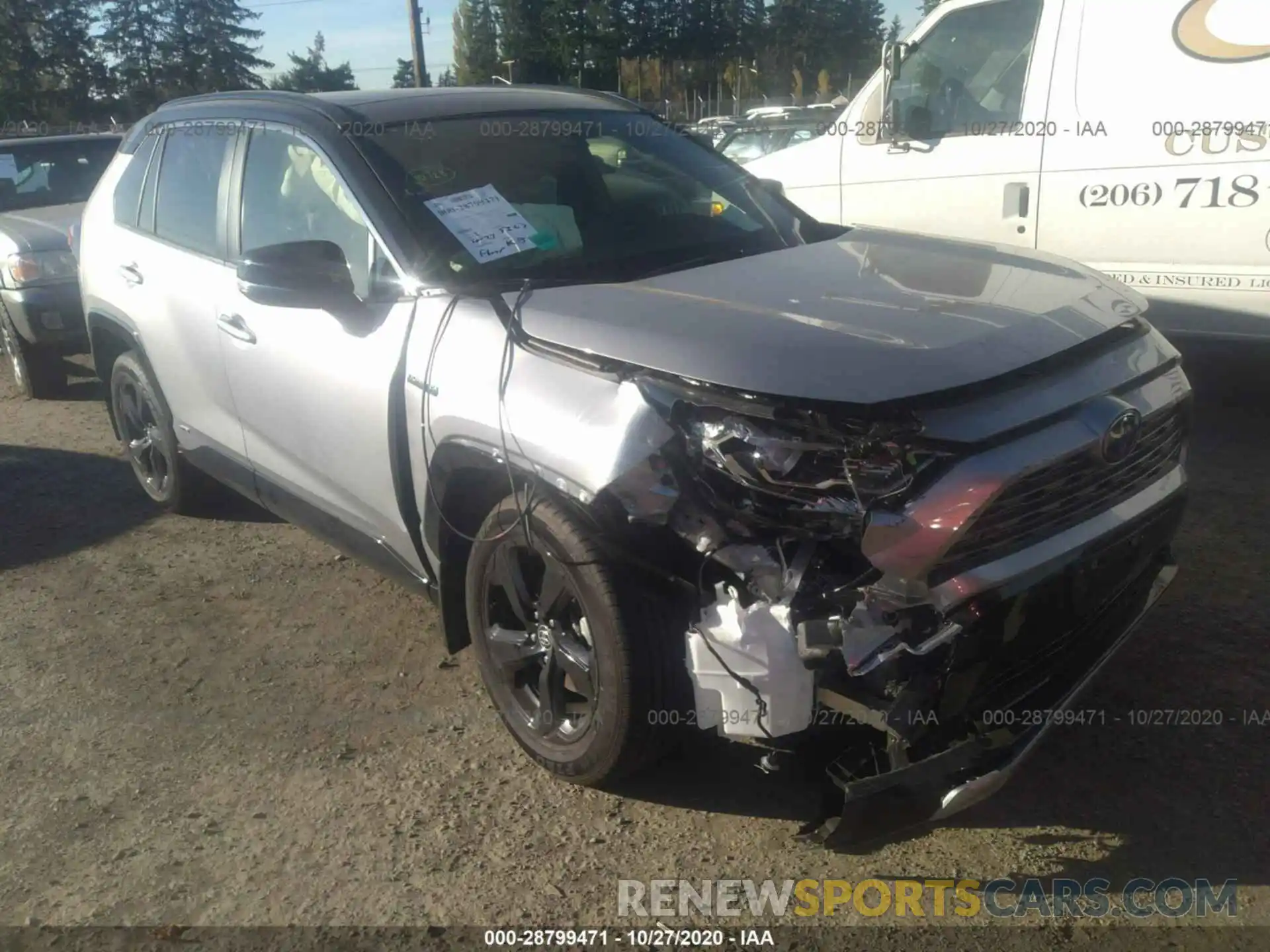 1 Photograph of a damaged car JTMEWRFV4LJ048417 TOYOTA RAV4 2020