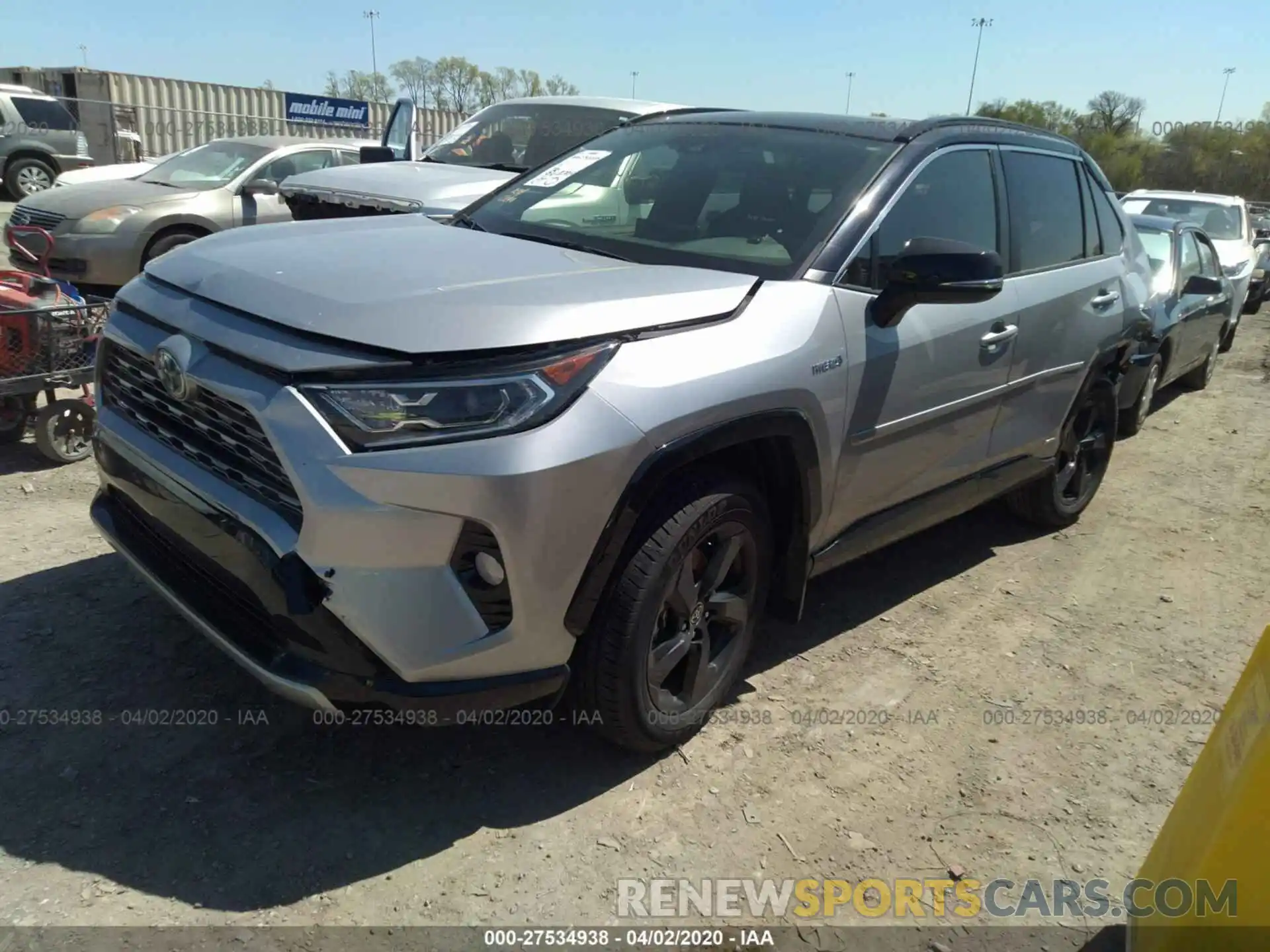 2 Photograph of a damaged car JTMEWRFV7LJ037363 TOYOTA RAV4 2020