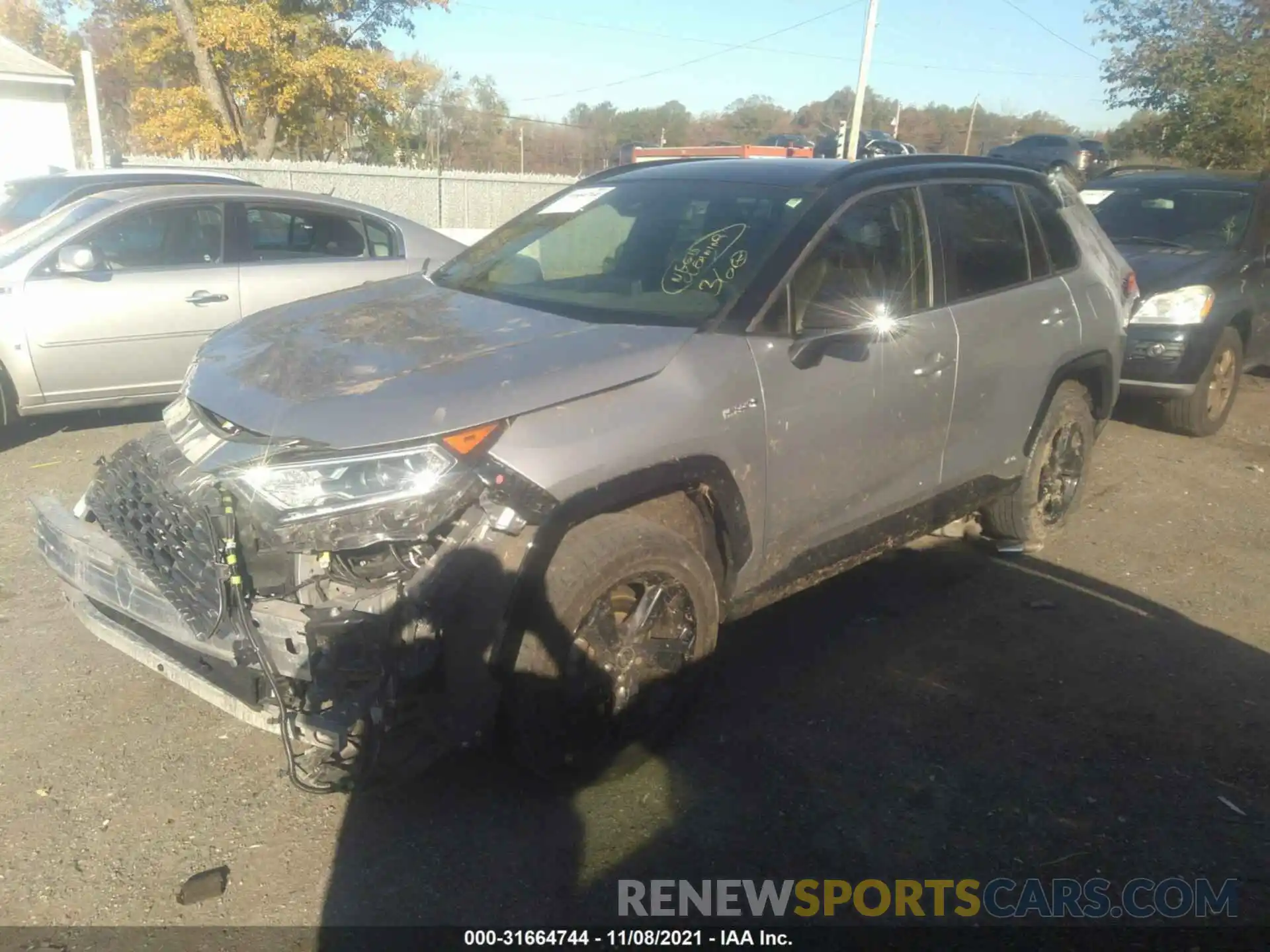 2 Photograph of a damaged car JTMEWRFV8LD543671 TOYOTA RAV4 2020