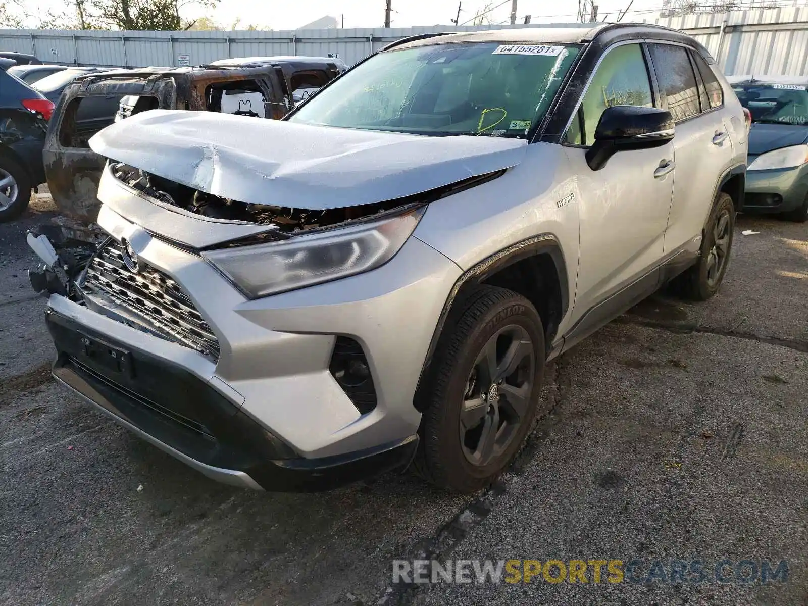 2 Photograph of a damaged car JTMEWRFV8LJ043298 TOYOTA RAV4 2020