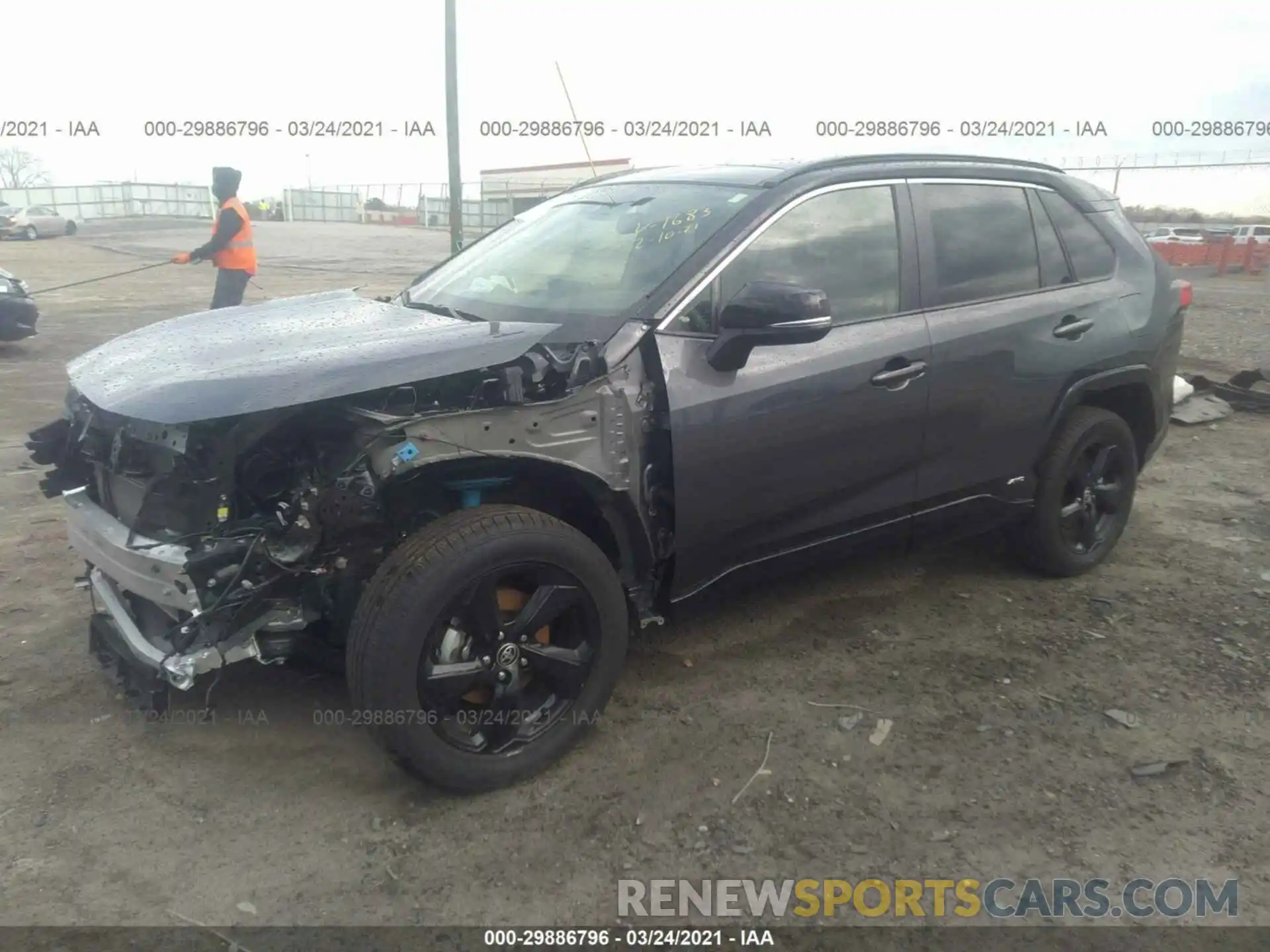 2 Photograph of a damaged car JTMEWRFVXLD531683 TOYOTA RAV4 2020