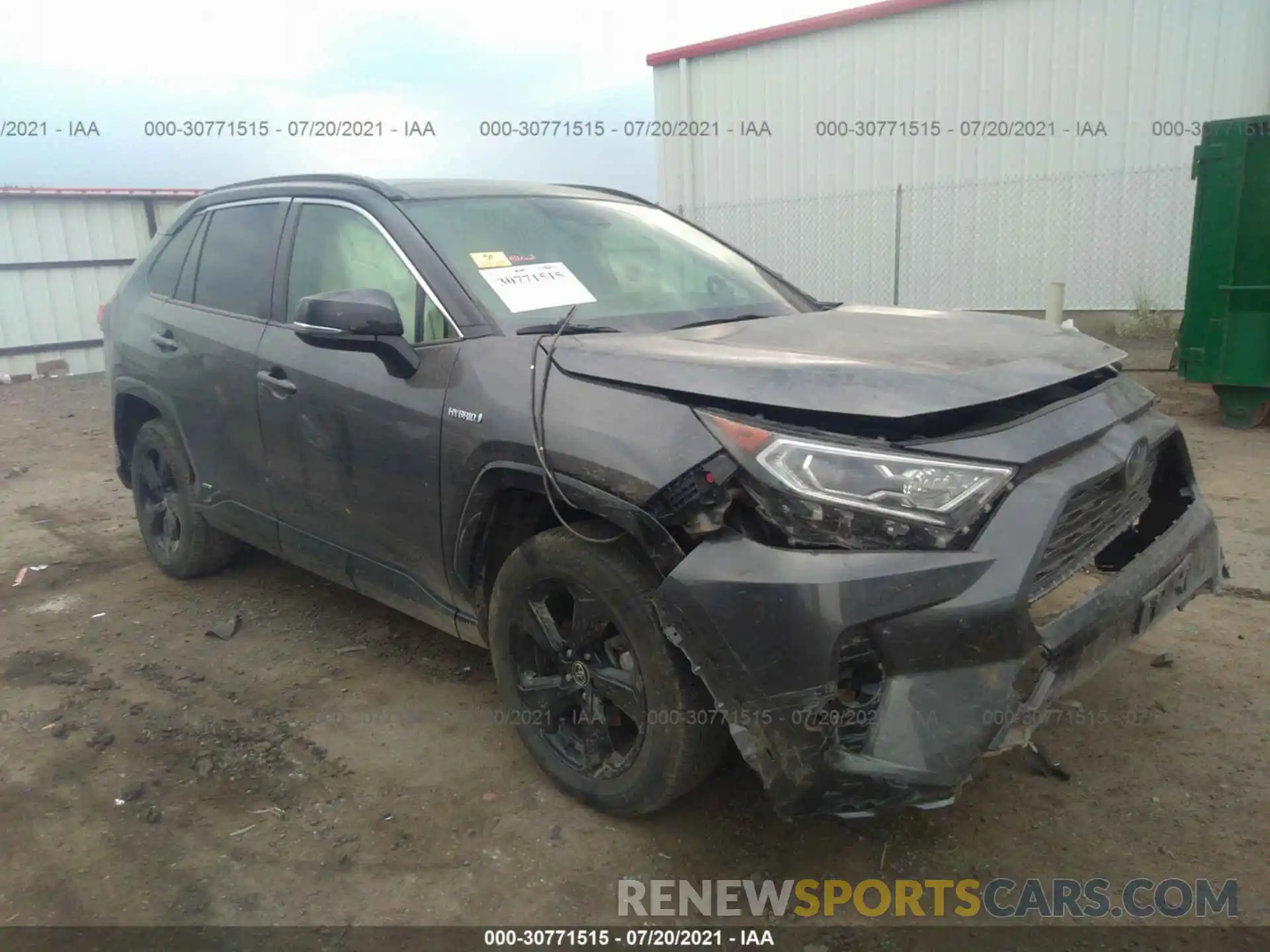 1 Photograph of a damaged car JTMEWRFVXLD545311 TOYOTA RAV4 2020