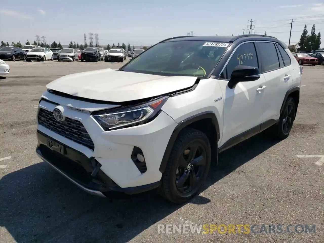 2 Photograph of a damaged car JTMEWRFVXLJ033758 TOYOTA RAV4 2020