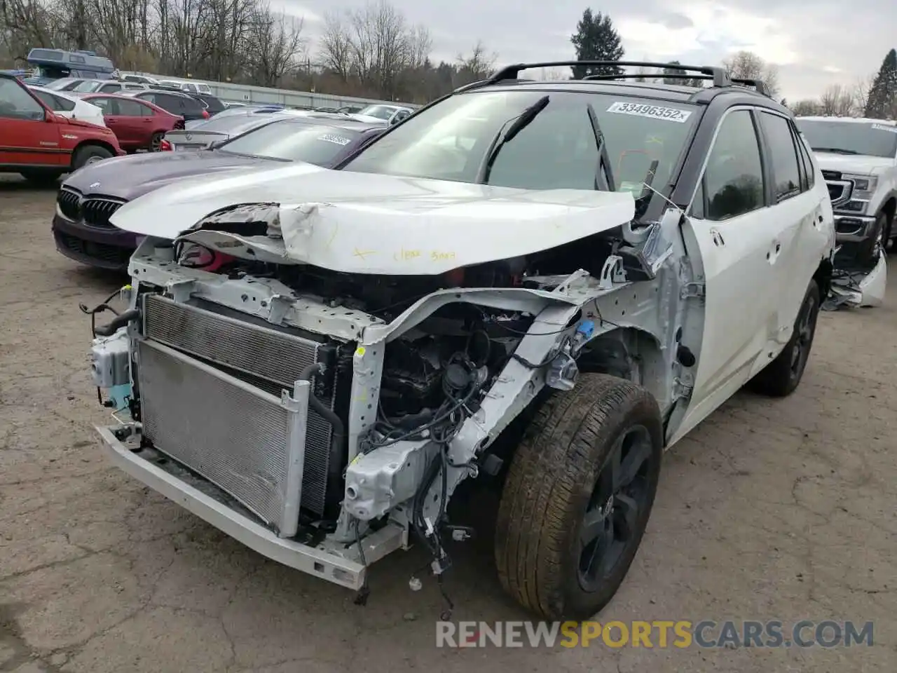 2 Photograph of a damaged car JTMEWRFVXLJ040287 TOYOTA RAV4 2020