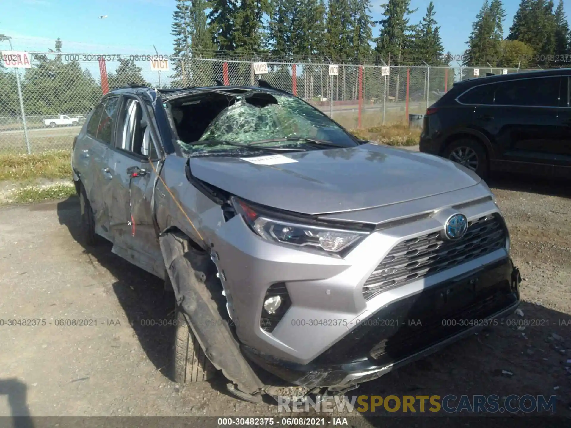 1 Photograph of a damaged car JTMEWRFVXLJ044355 TOYOTA RAV4 2020