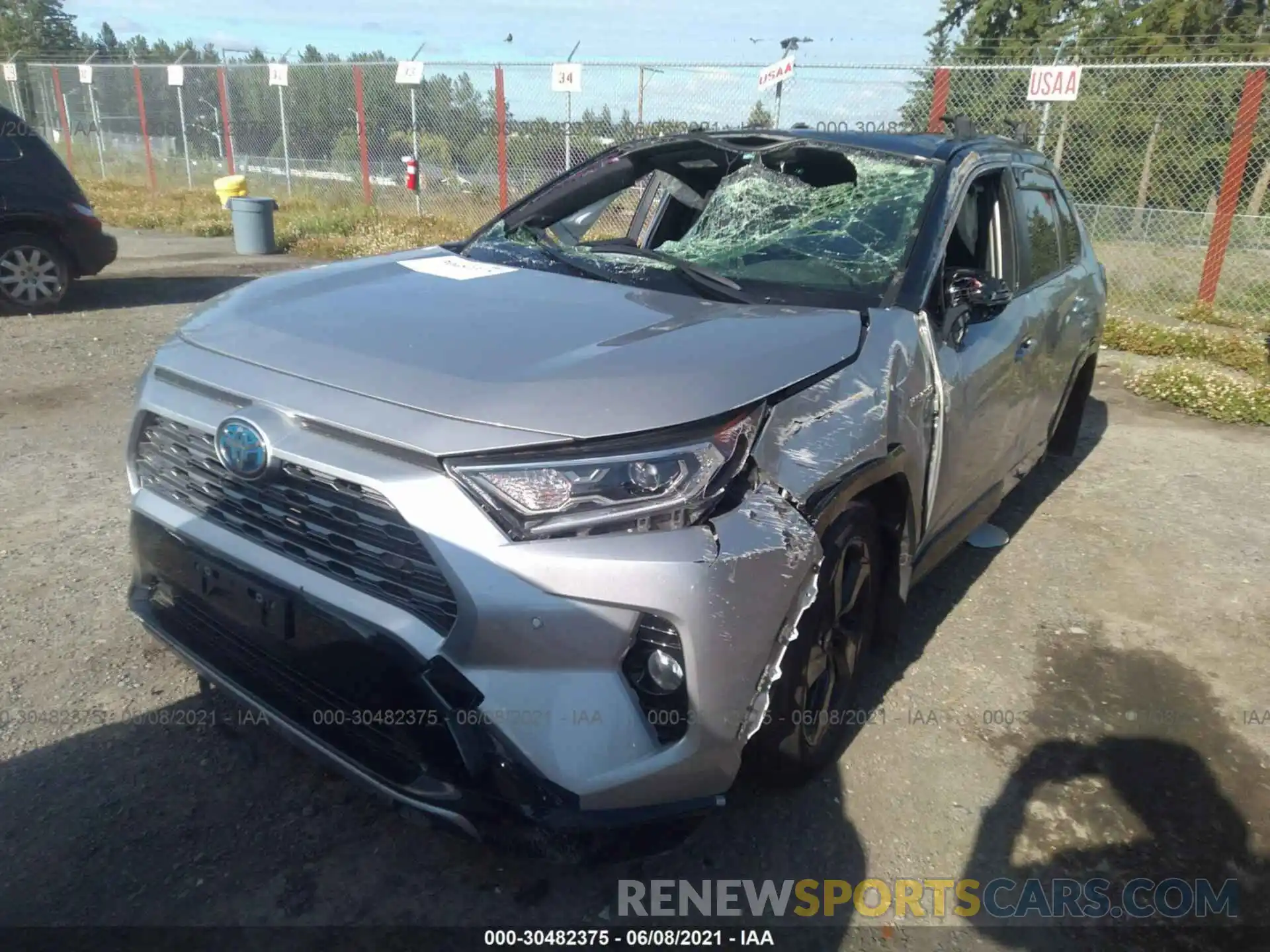 2 Photograph of a damaged car JTMEWRFVXLJ044355 TOYOTA RAV4 2020