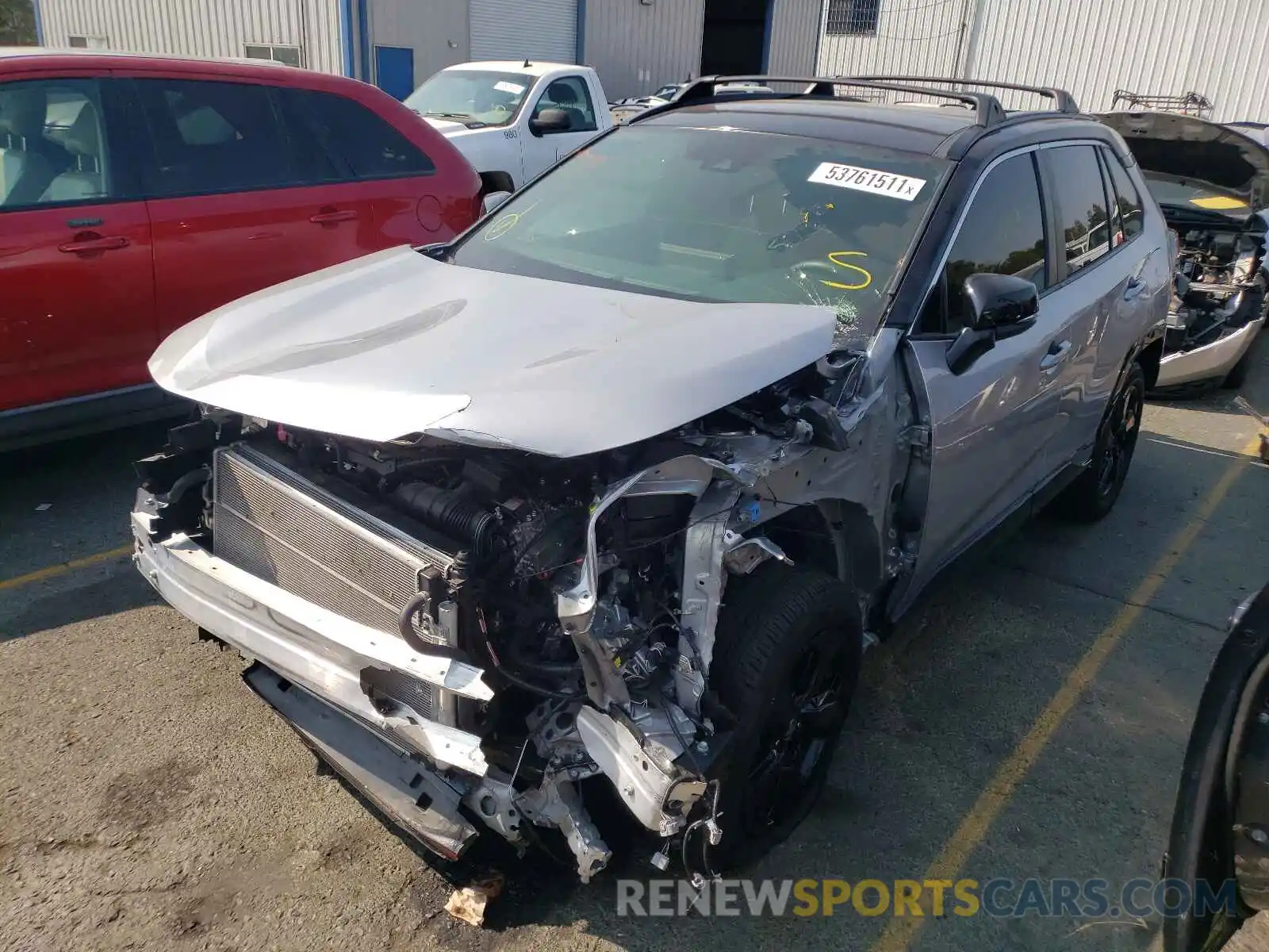 2 Photograph of a damaged car JTMEWRFVXLJ045781 TOYOTA RAV4 2020