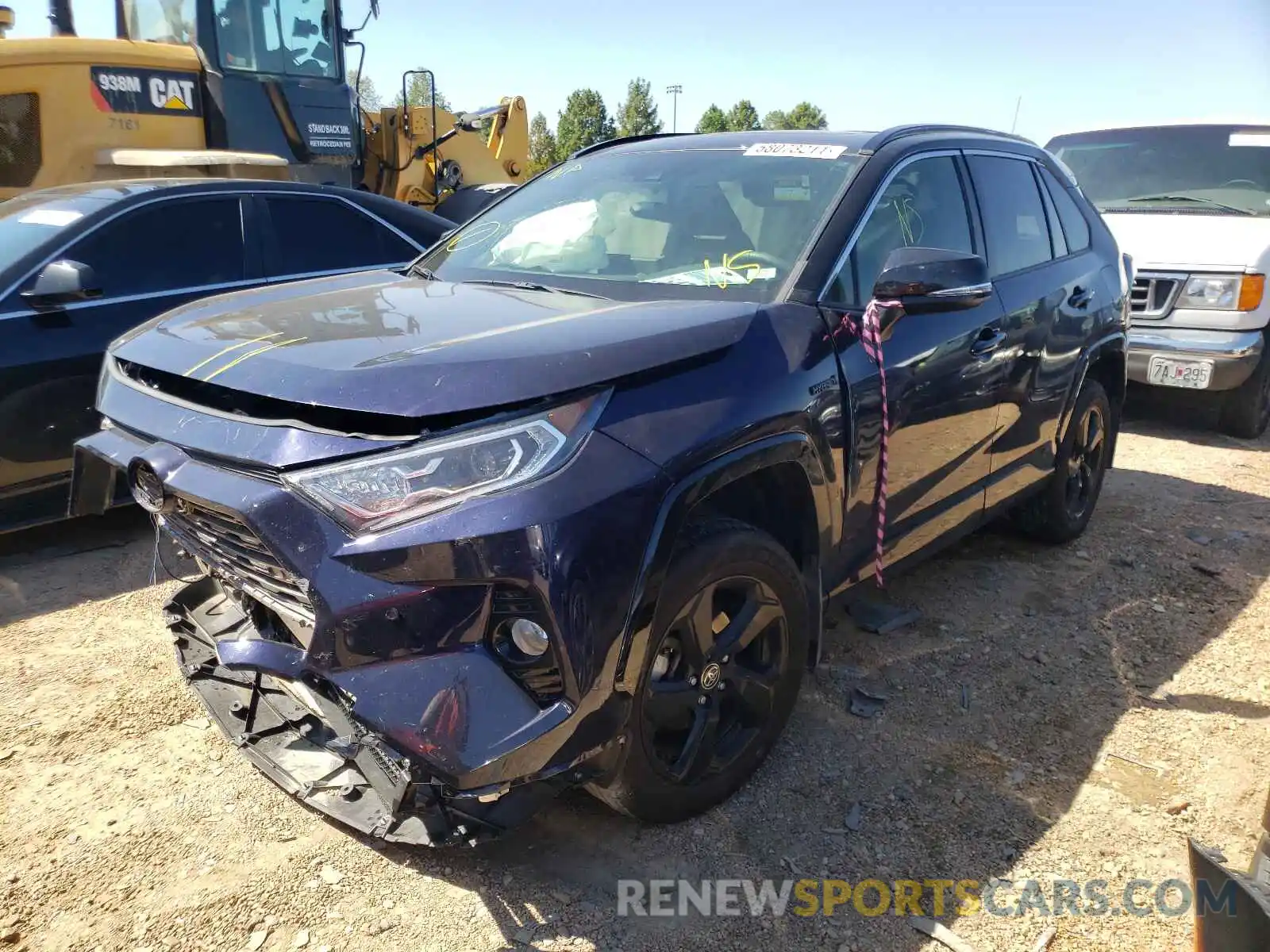 2 Photograph of a damaged car JTMEWRFVXLJ049233 TOYOTA RAV4 2020