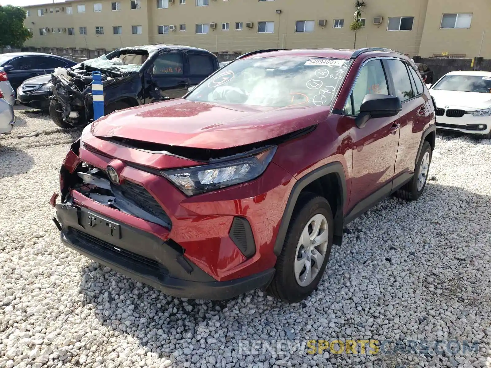 2 Photograph of a damaged car JTMH1RFV3LD048290 TOYOTA RAV4 2020