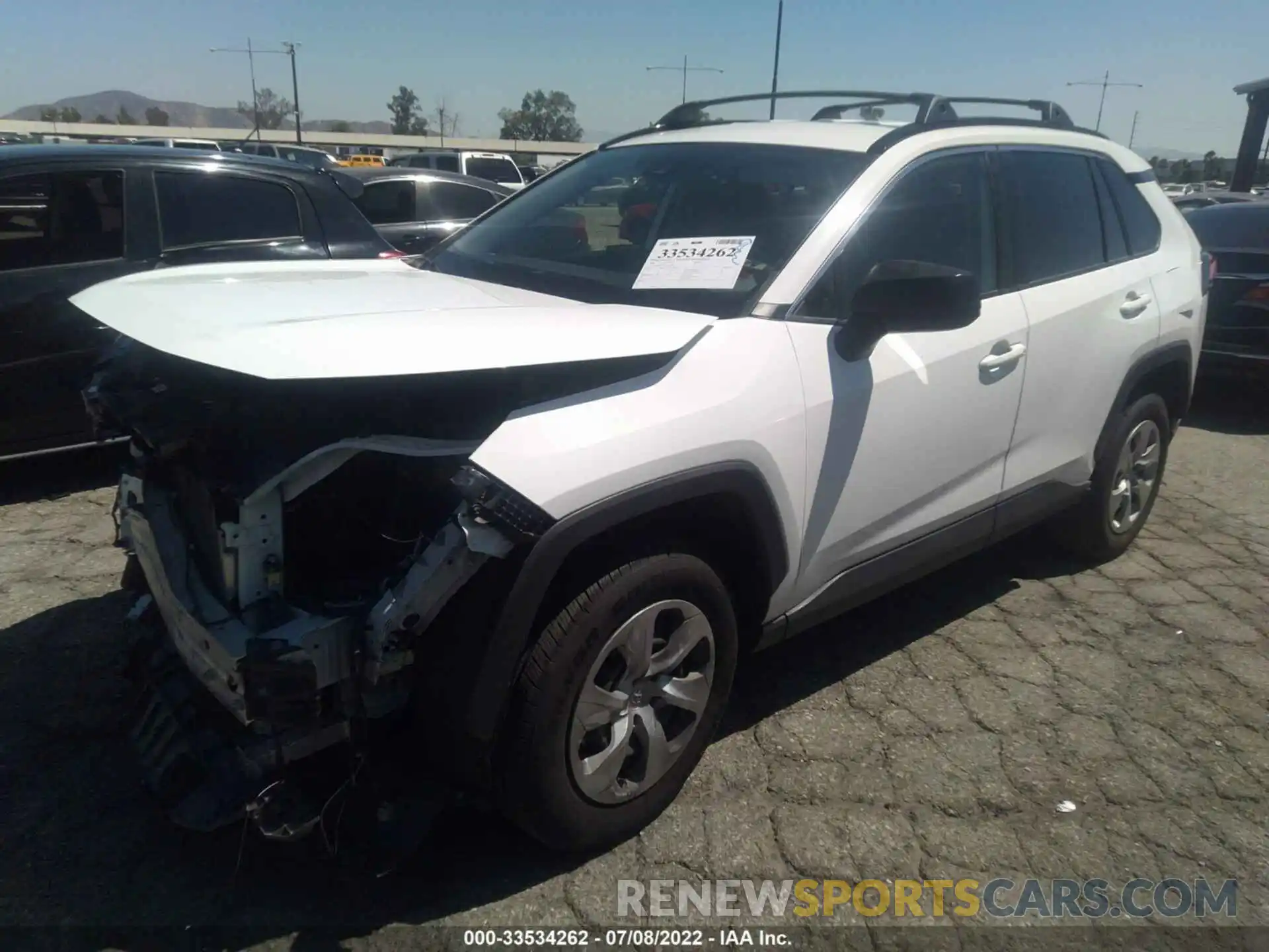 2 Photograph of a damaged car JTMH1RFV9LD054093 TOYOTA RAV4 2020