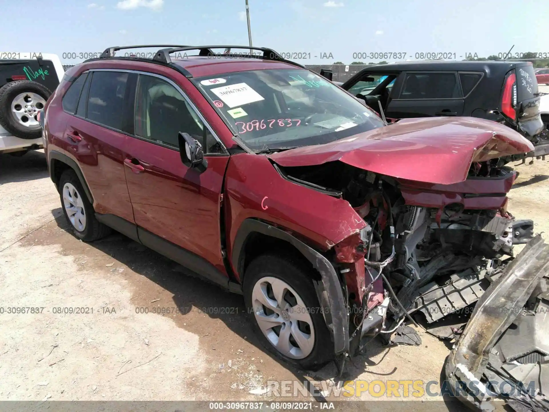 1 Photograph of a damaged car JTMH1RFVXLD044978 TOYOTA RAV4 2020