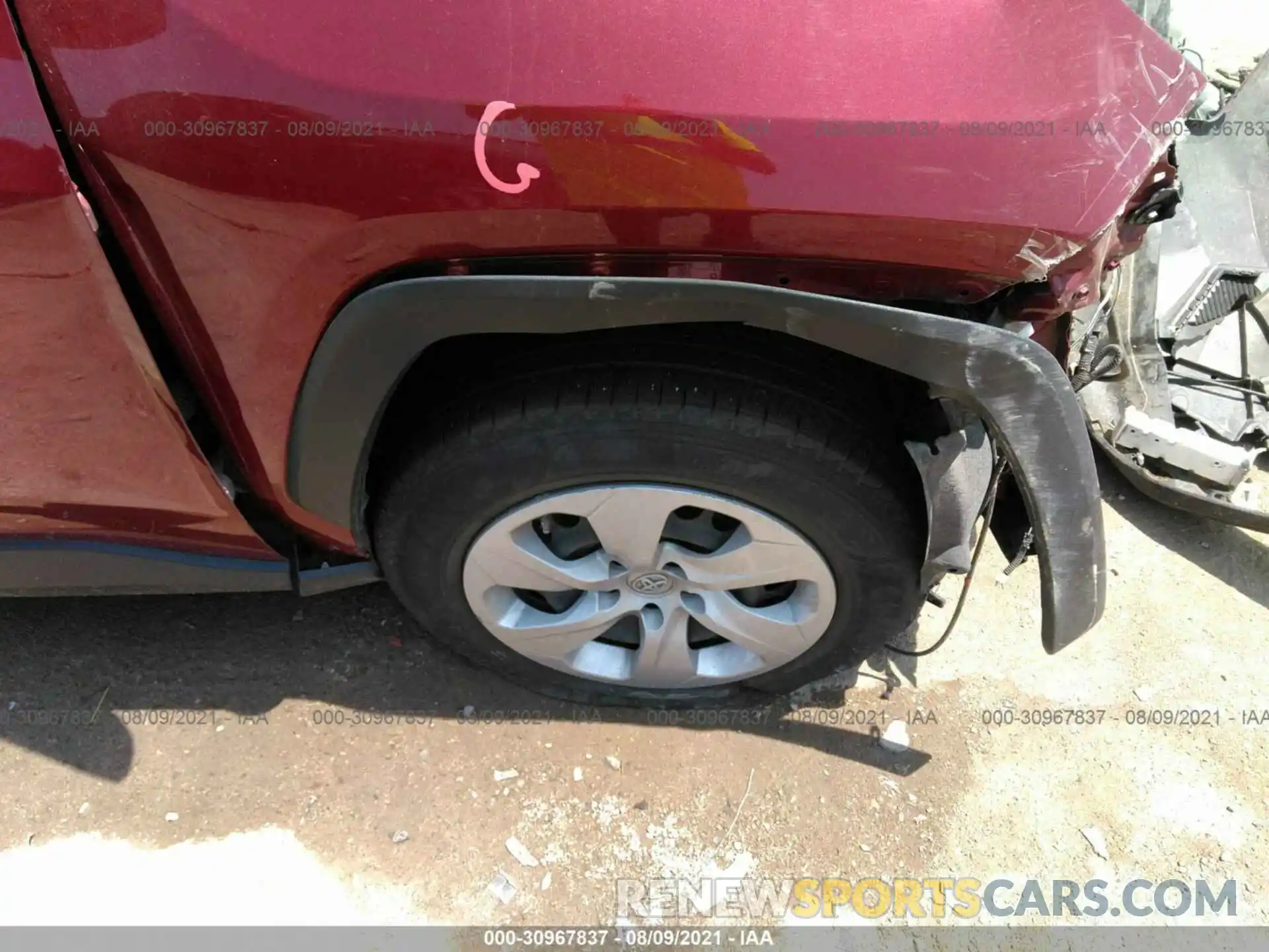 14 Photograph of a damaged car JTMH1RFVXLD044978 TOYOTA RAV4 2020