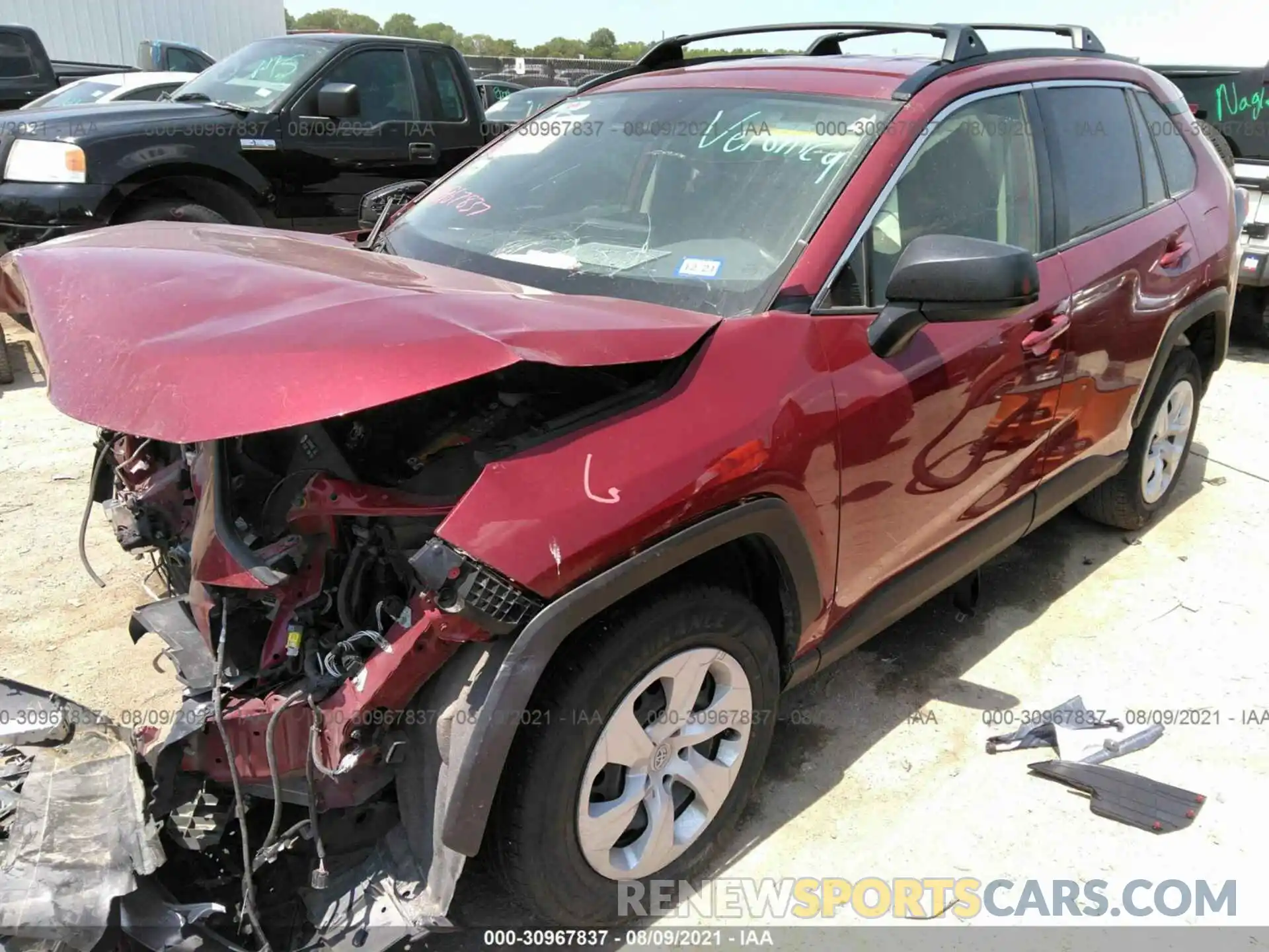 2 Photograph of a damaged car JTMH1RFVXLD044978 TOYOTA RAV4 2020