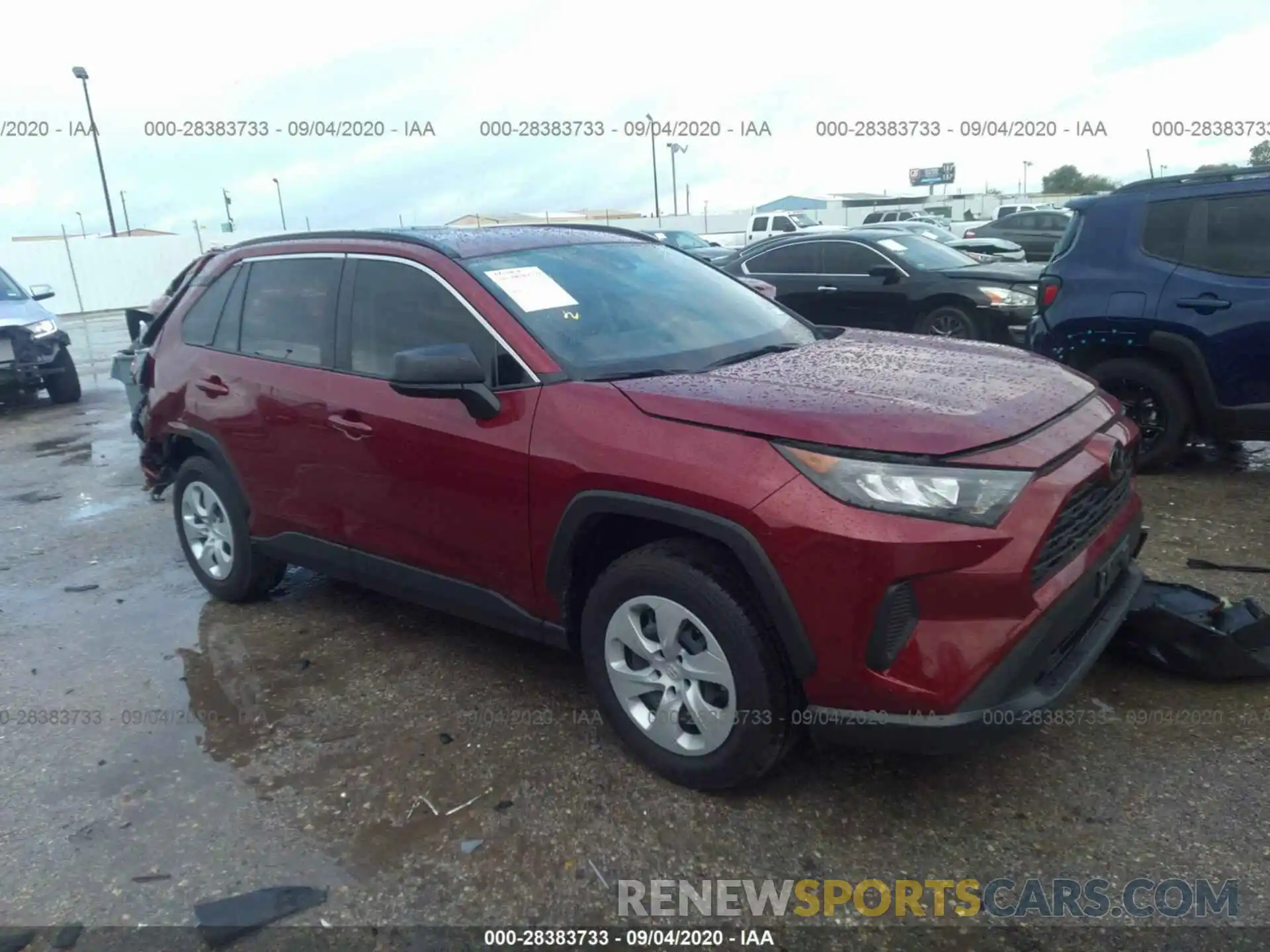 1 Photograph of a damaged car JTMH1RFVXLD045032 TOYOTA RAV4 2020