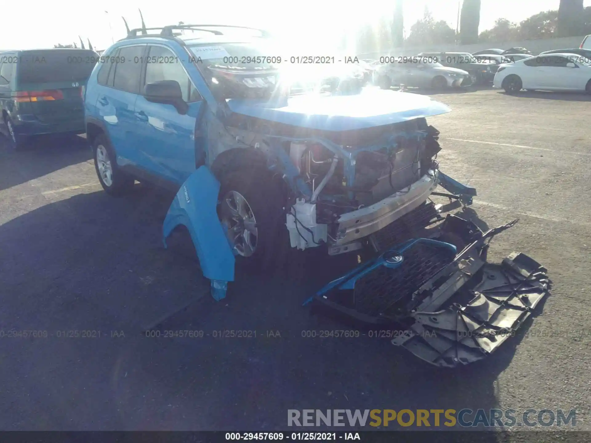 1 Photograph of a damaged car JTMLWRFV3LD055199 TOYOTA RAV4 2020