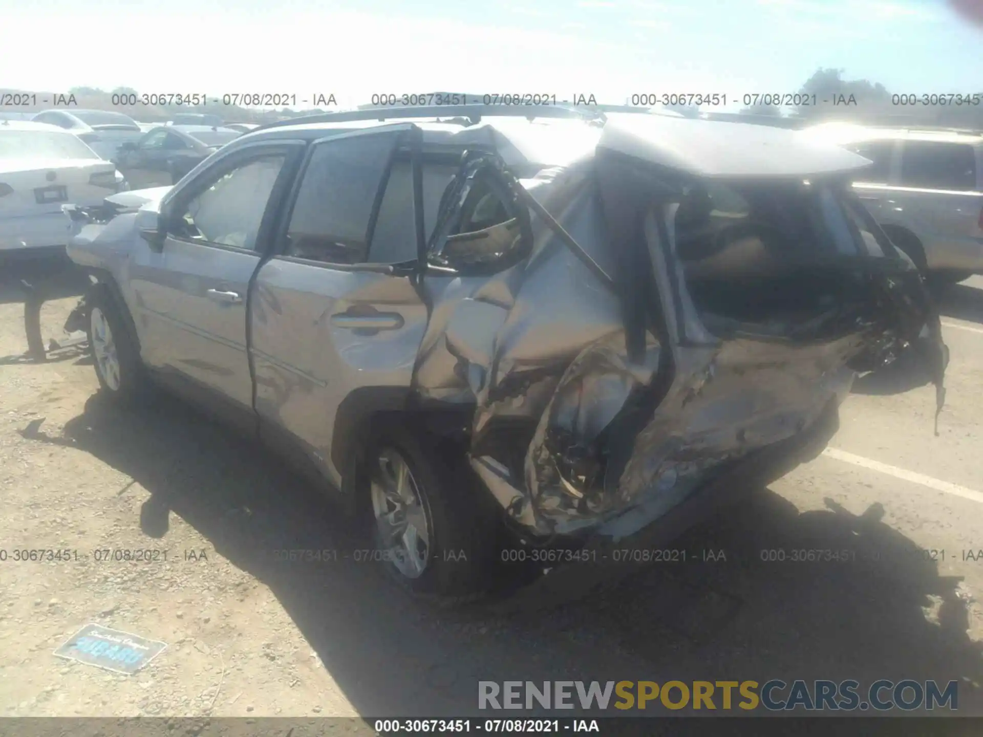 3 Photograph of a damaged car JTMM6RFV0LD003002 TOYOTA RAV4 2020