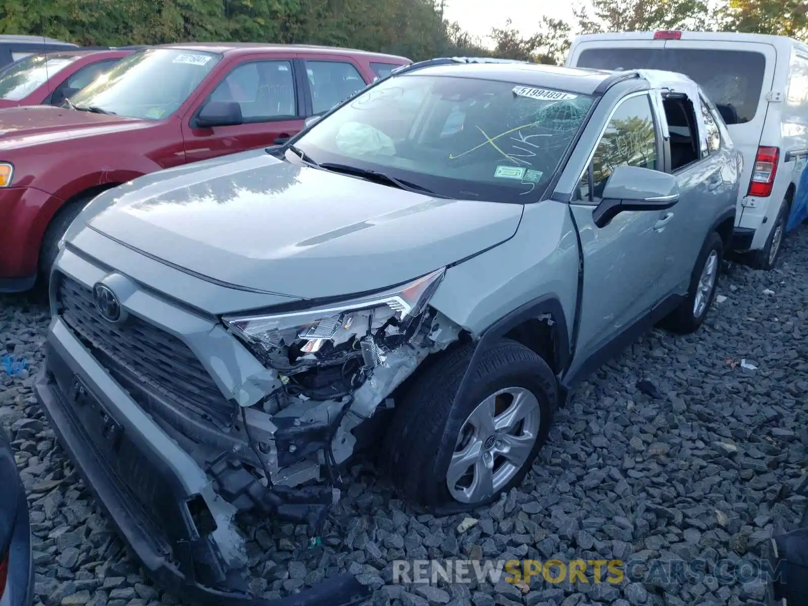 2 Photograph of a damaged car JTMP1RFV1LJ034398 TOYOTA RAV4 2020