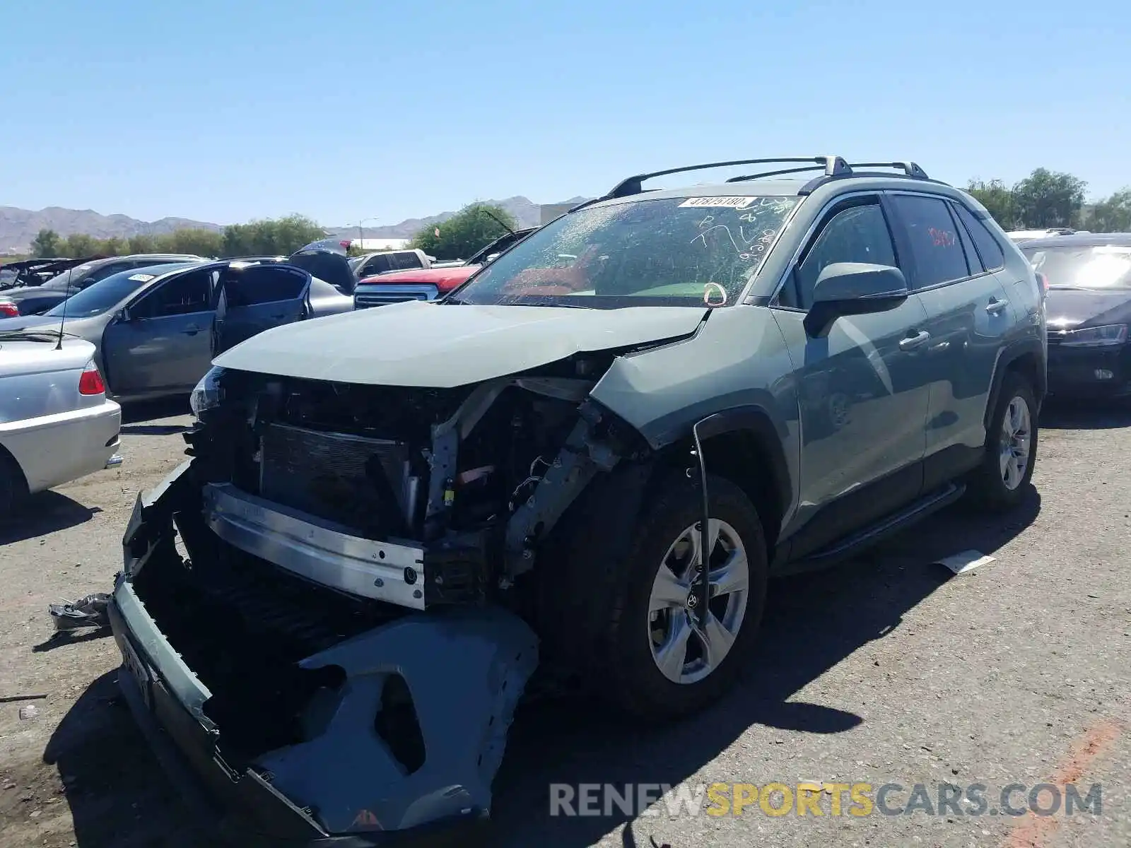 2 Photograph of a damaged car JTMP1RFV7LD525623 TOYOTA RAV4 2020