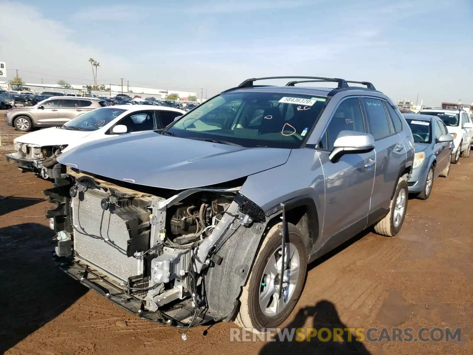 2 Photograph of a damaged car JTMP1RFV8LD527848 TOYOTA RAV4 2020