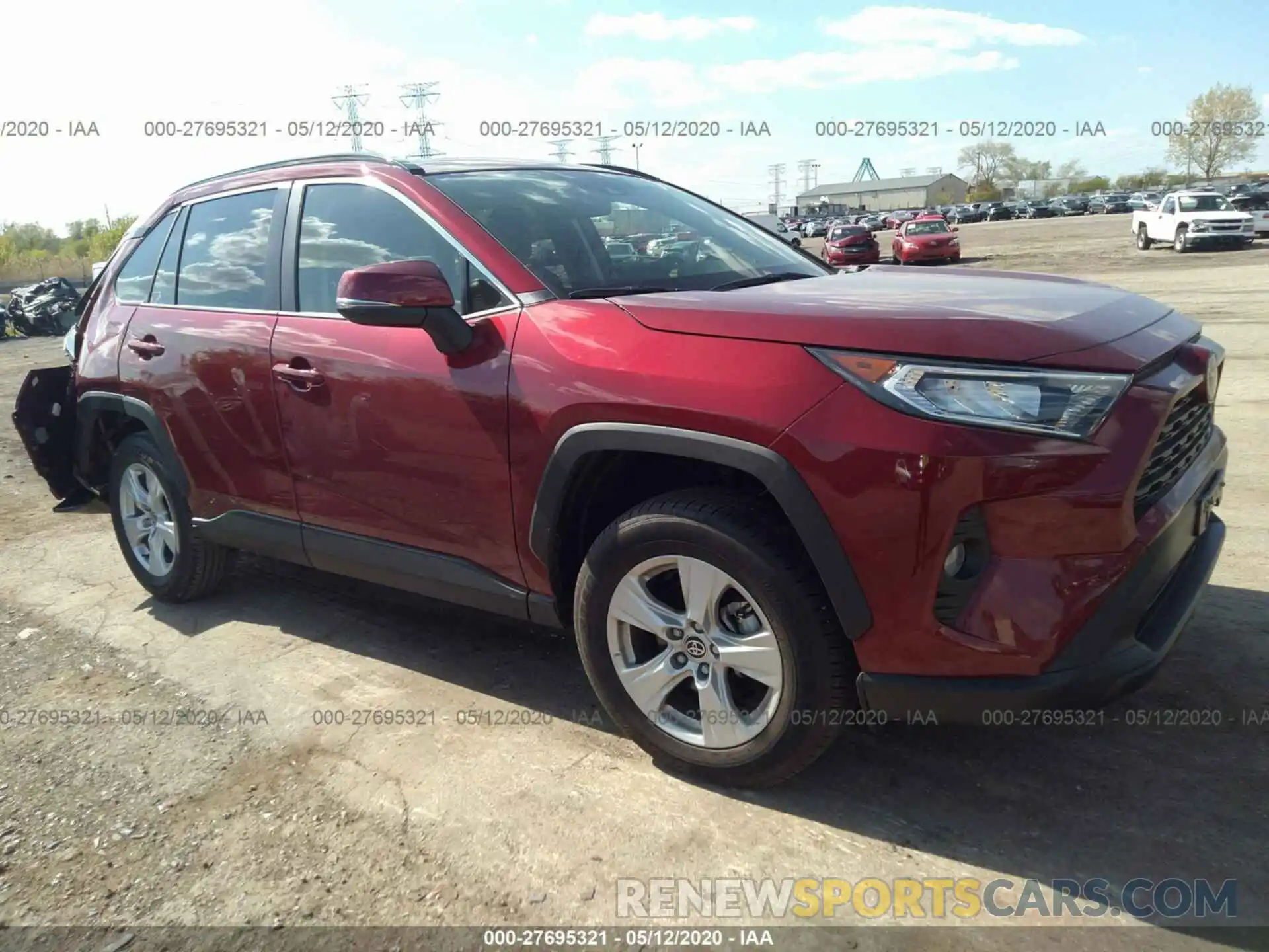 1 Photograph of a damaged car JTMP1RFVXLD049593 TOYOTA RAV4 2020