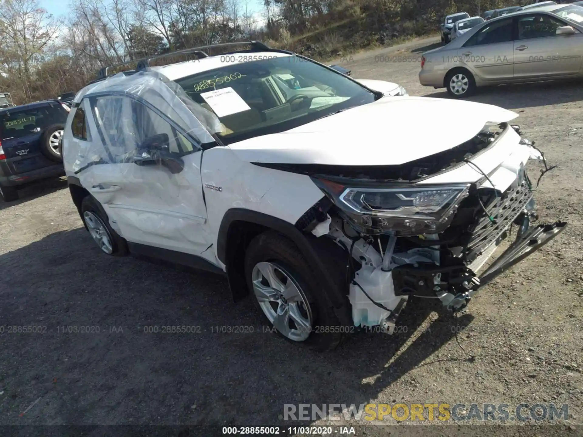 1 Photograph of a damaged car JTMRWRFV0LD070267 TOYOTA RAV4 2020